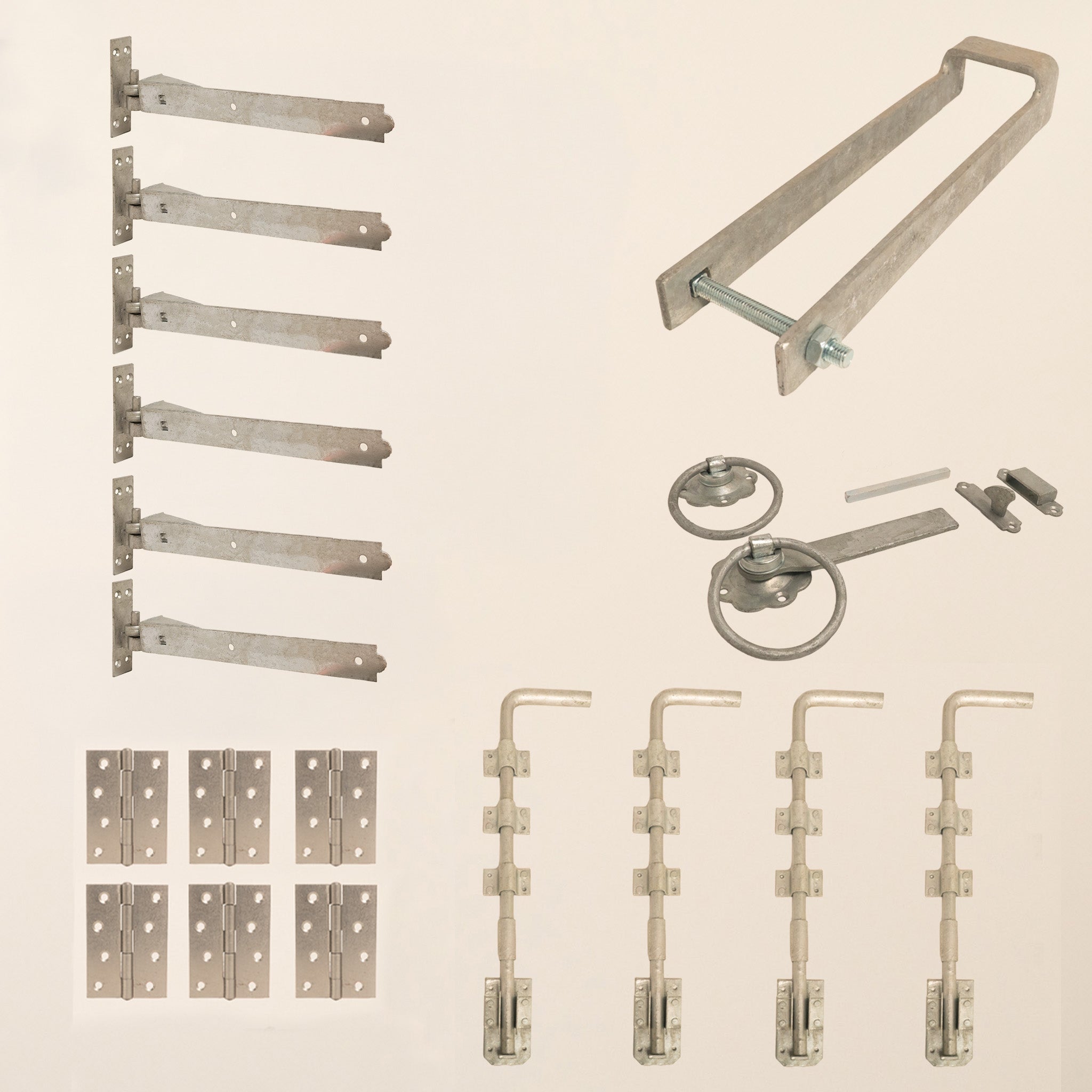 4 Leaf Bifold Entrance Gate Galvanised Ironwork Bundle