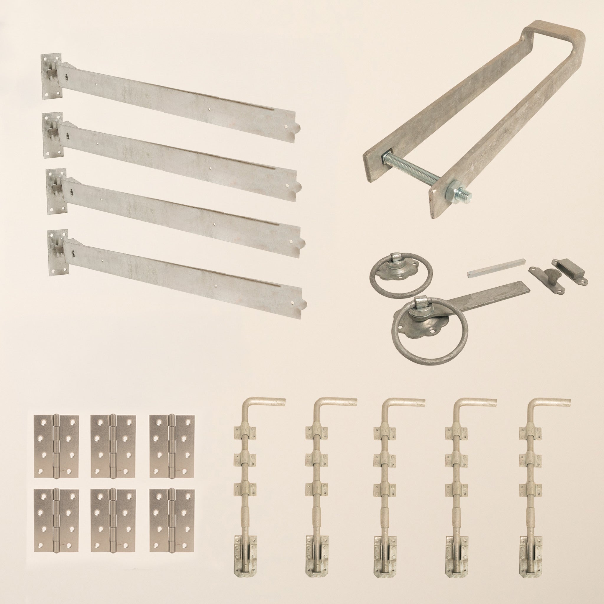 5 Leaf Bifold Entrance Gate Galvanised Ironwork Bundle
