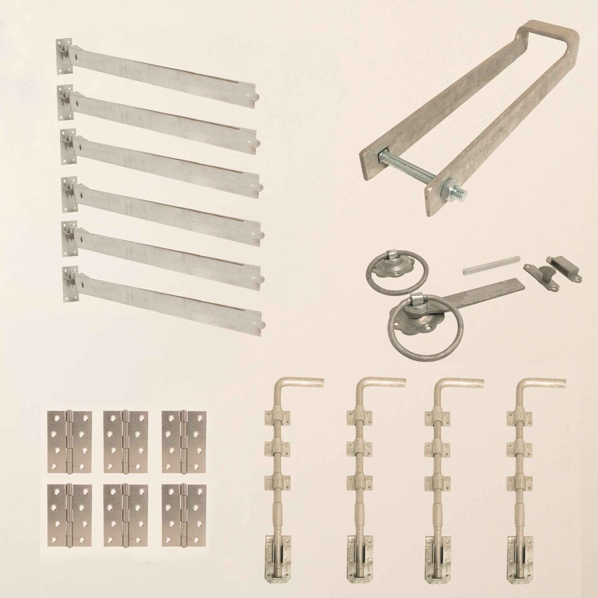4 Leaf Bifold Entrance Gate Galvanised Ironwork Bundle