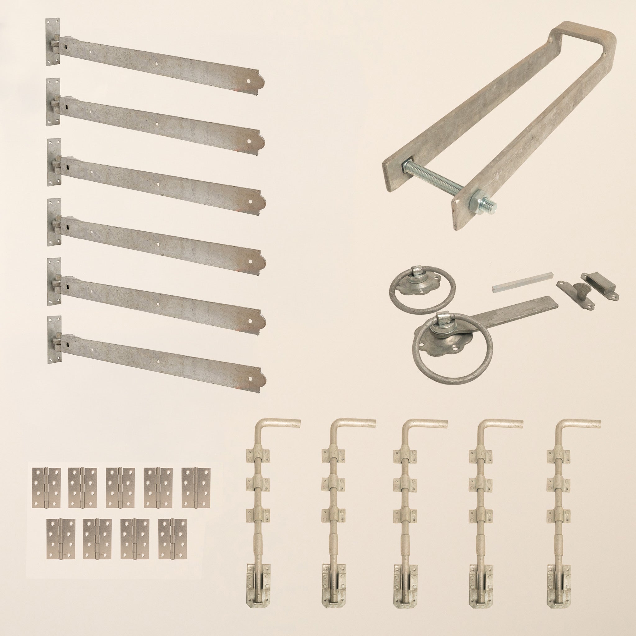 5 Leaf Bifold Entrance Gate Galvanised Ironwork Bundle