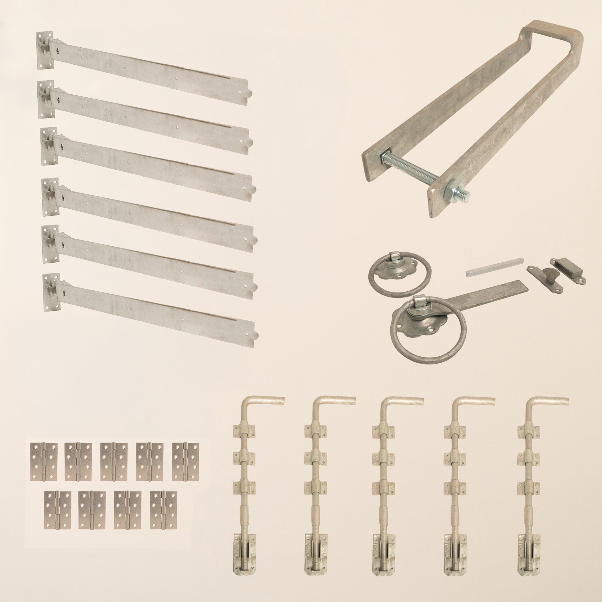 5 Leaf Bifold Entrance Gate Galvanised Ironwork Bundle