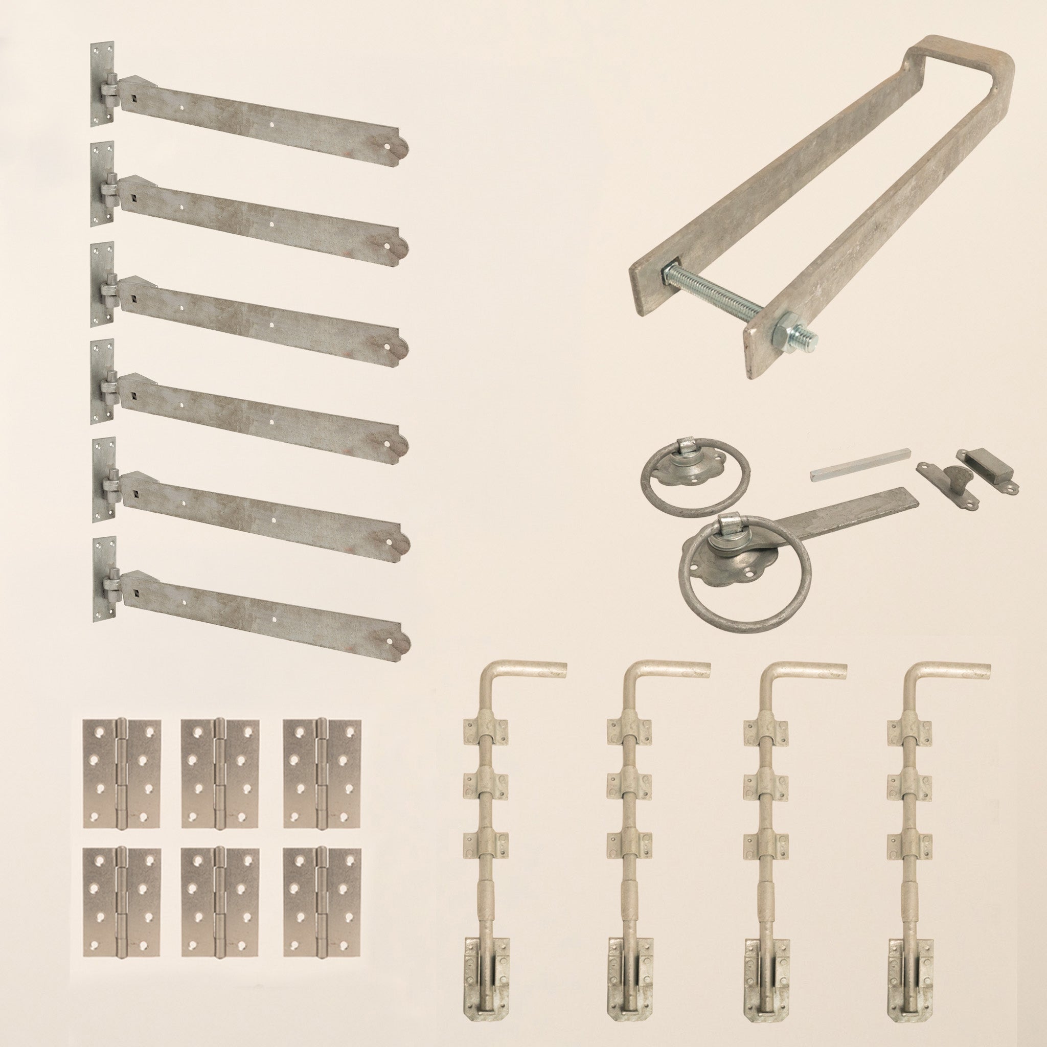 4 Leaf Bifold Entrance Gate Galvanised Ironwork Bundle