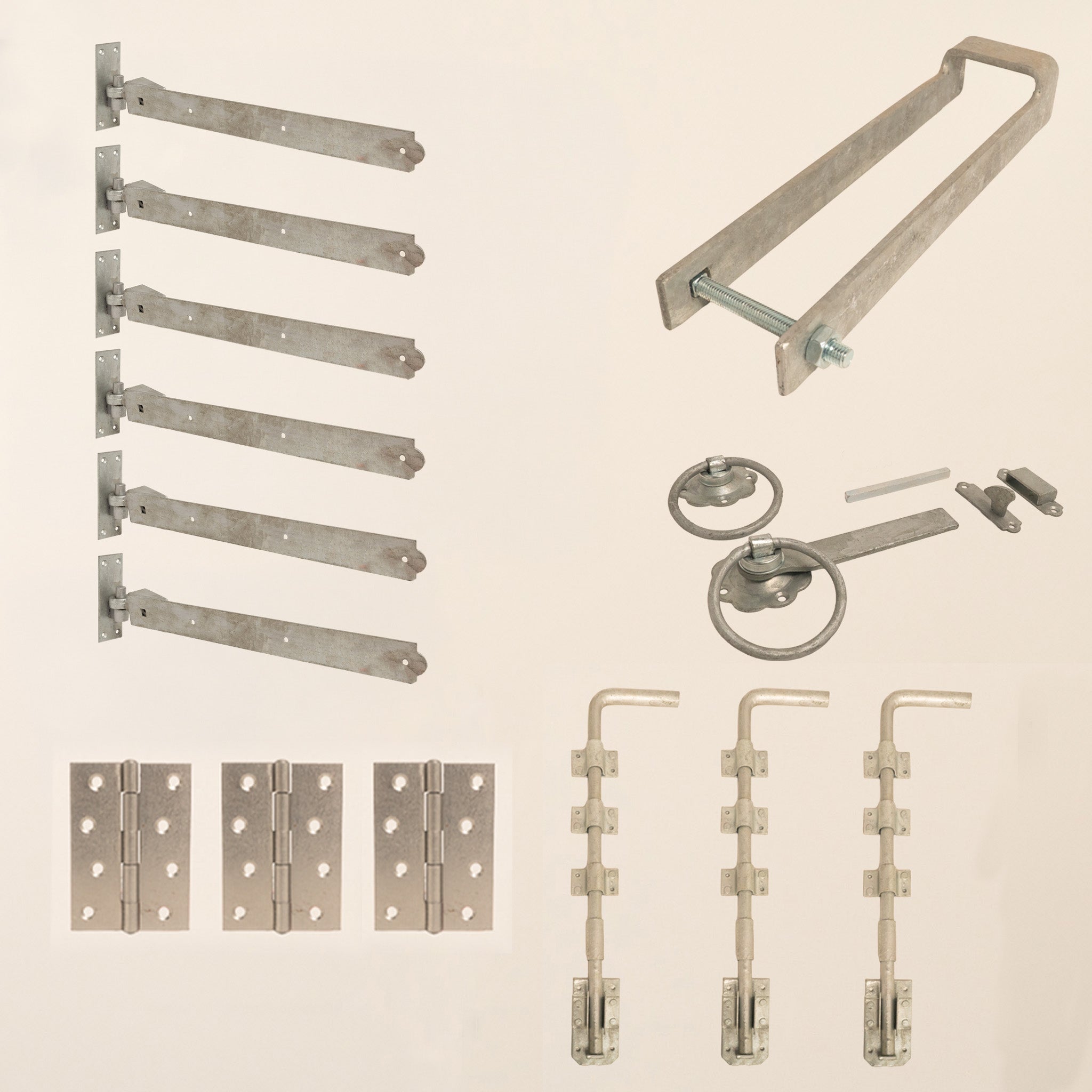 3 Leaf Bifold Entrance Gate Galvanised Ironwork Bundle (3 x 24")