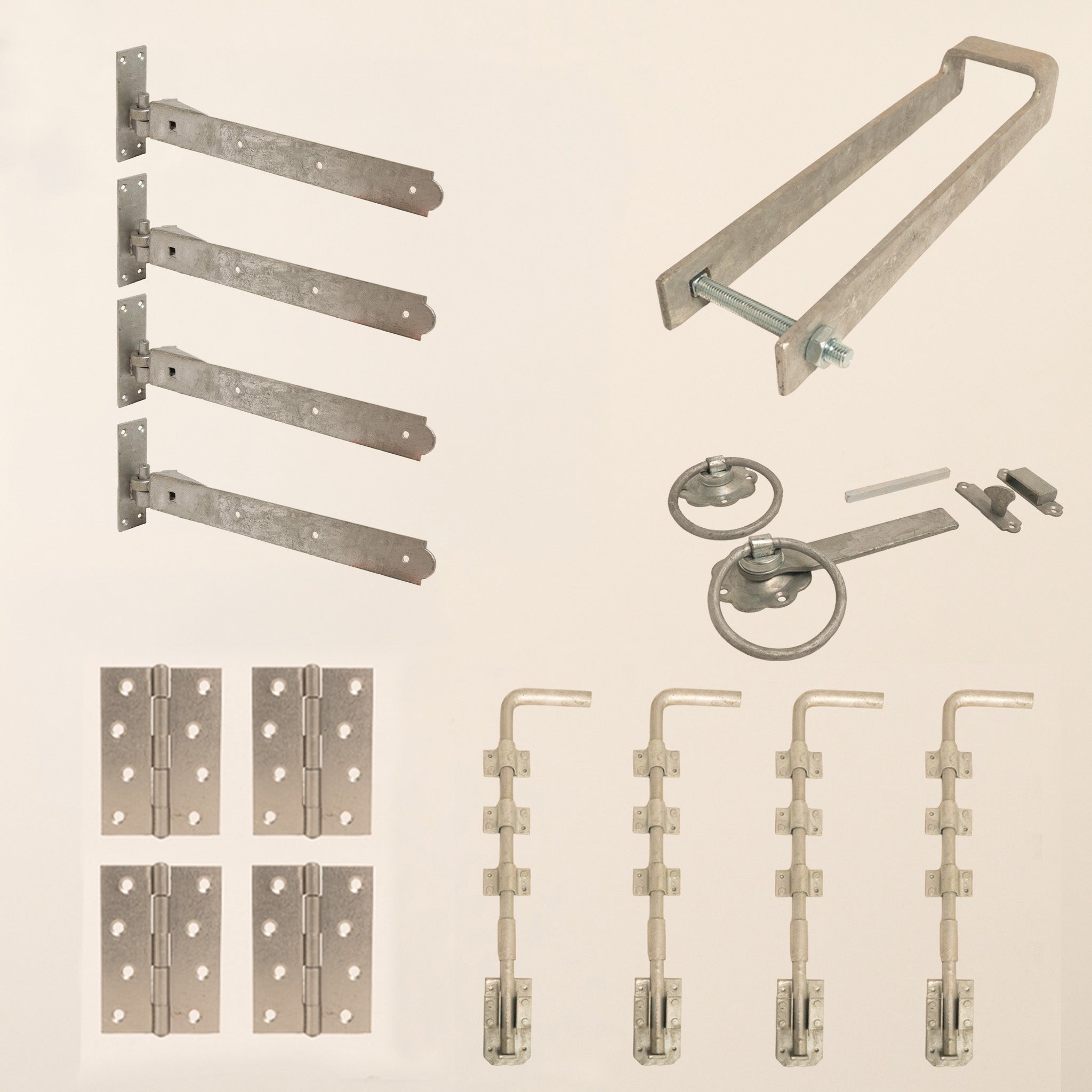 4 Leaf Bifold Entrance Gate Galvanised Ironwork Bundle