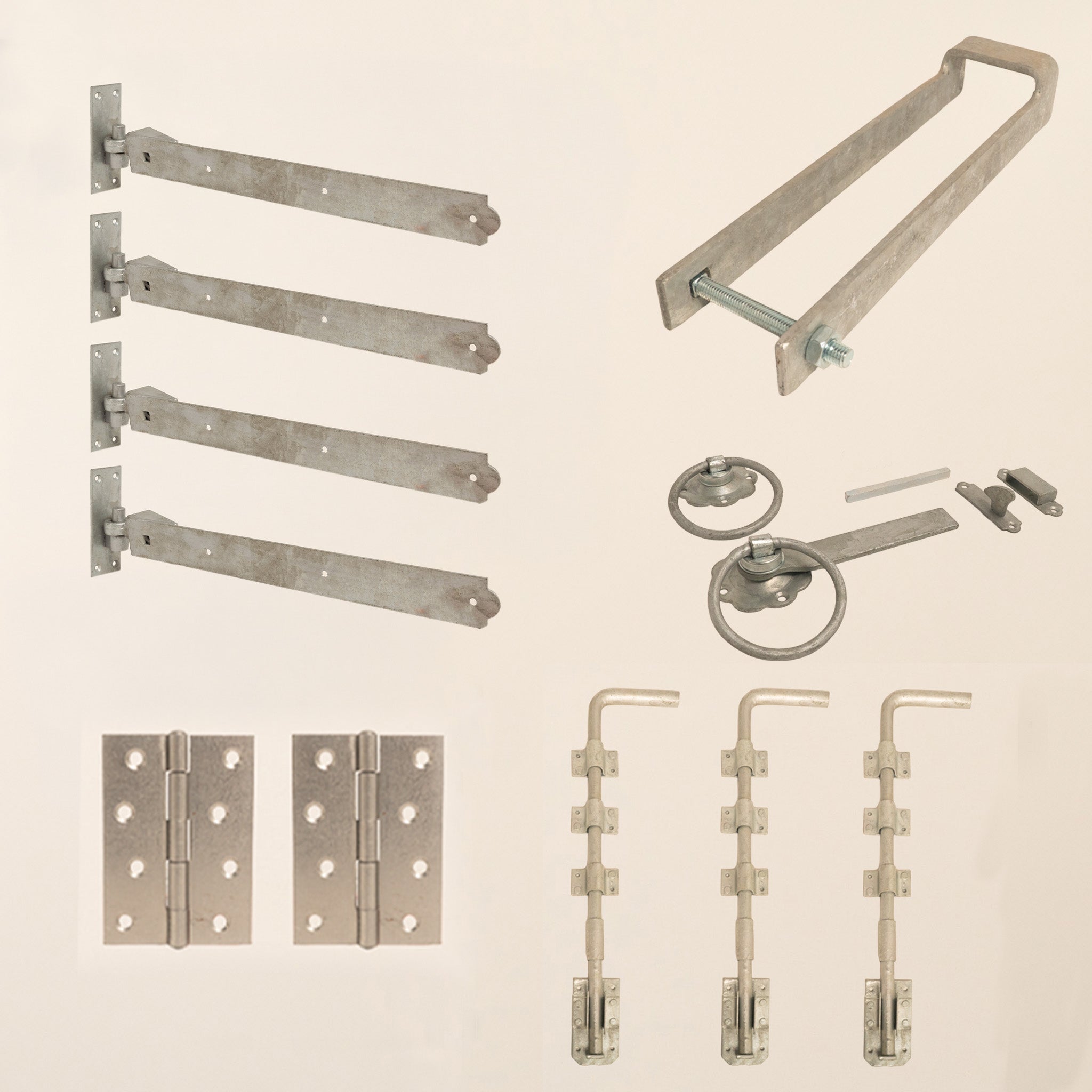 3 Leaf Bifold Entrance Gate Galvanised Ironwork Bundle (2 x 24")