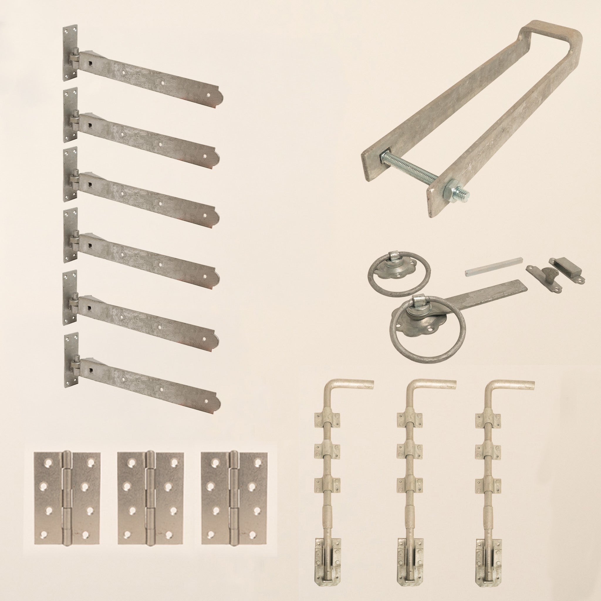 3 Leaf Bifold Entrance Gate Galvanised Ironwork Bundle (3 x 18")