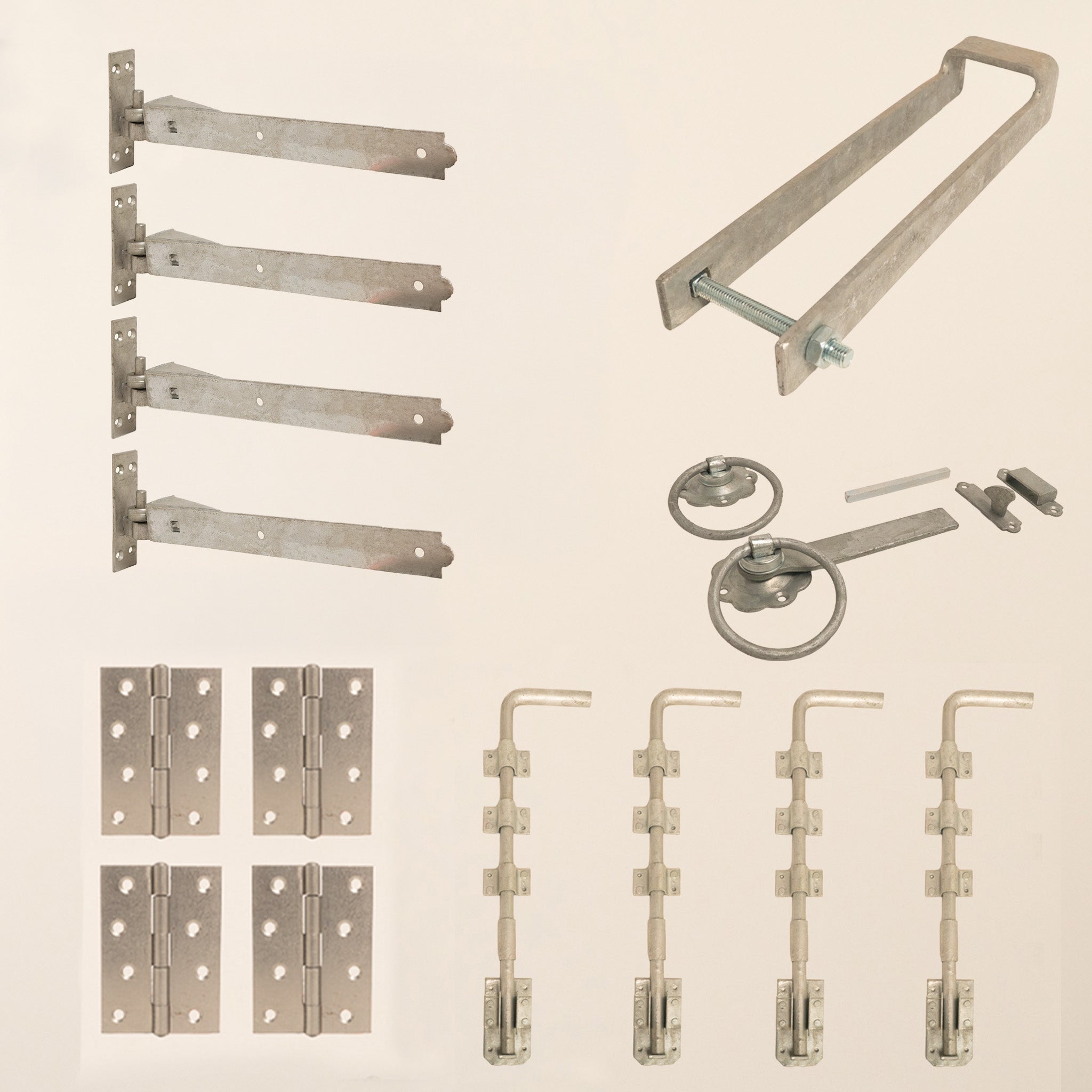 4 Leaf Bifold Entrance Gate Galvanised Ironwork Bundle