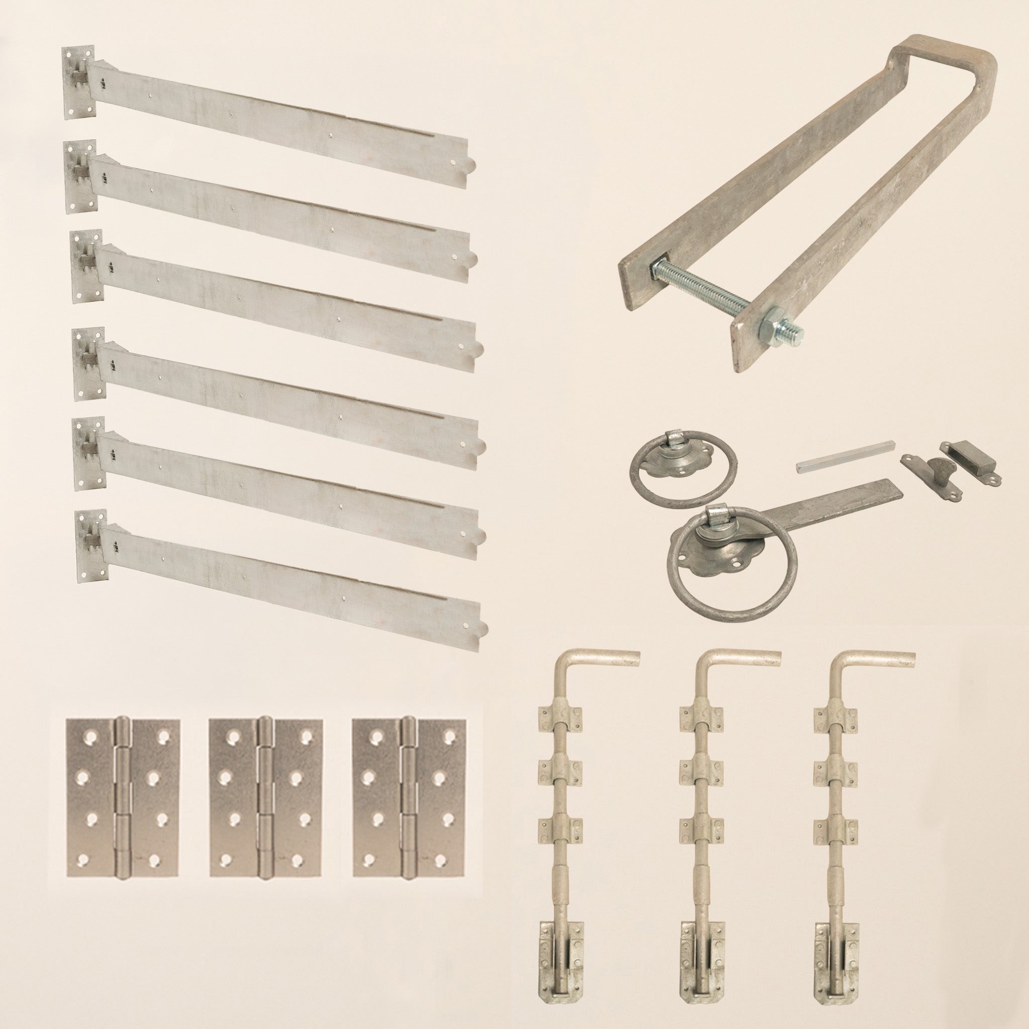 3 Leaf Bifold Entrance Gate Galvanised Ironwork Bundle (3 x 30")