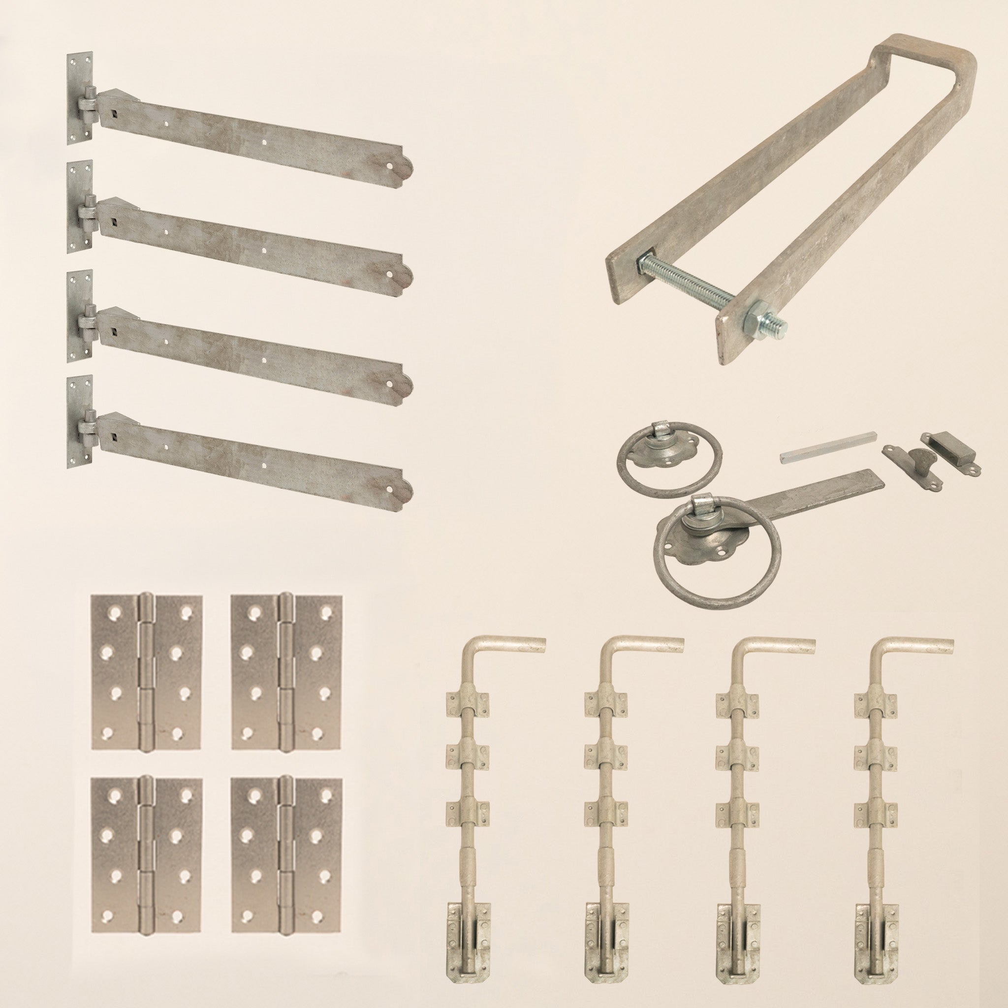 4 Leaf Bifold Entrance Gate Galvanised Ironwork Bundle