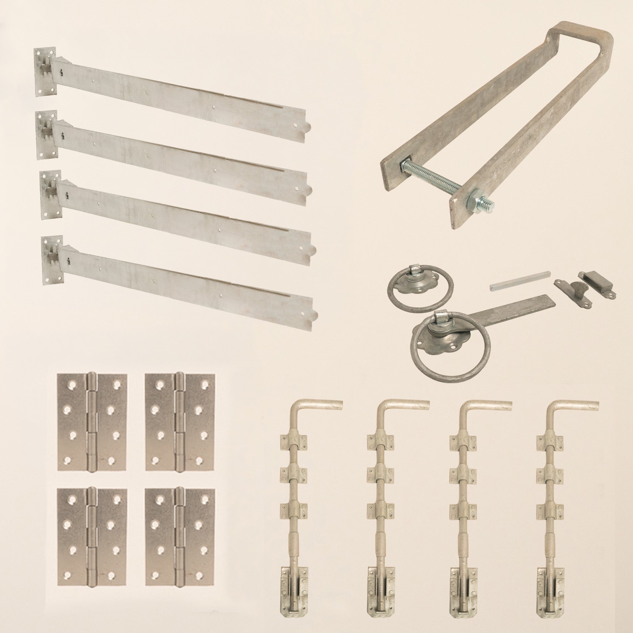 4 Leaf Bifold Entrance Gate Galvanised Ironwork Bundle