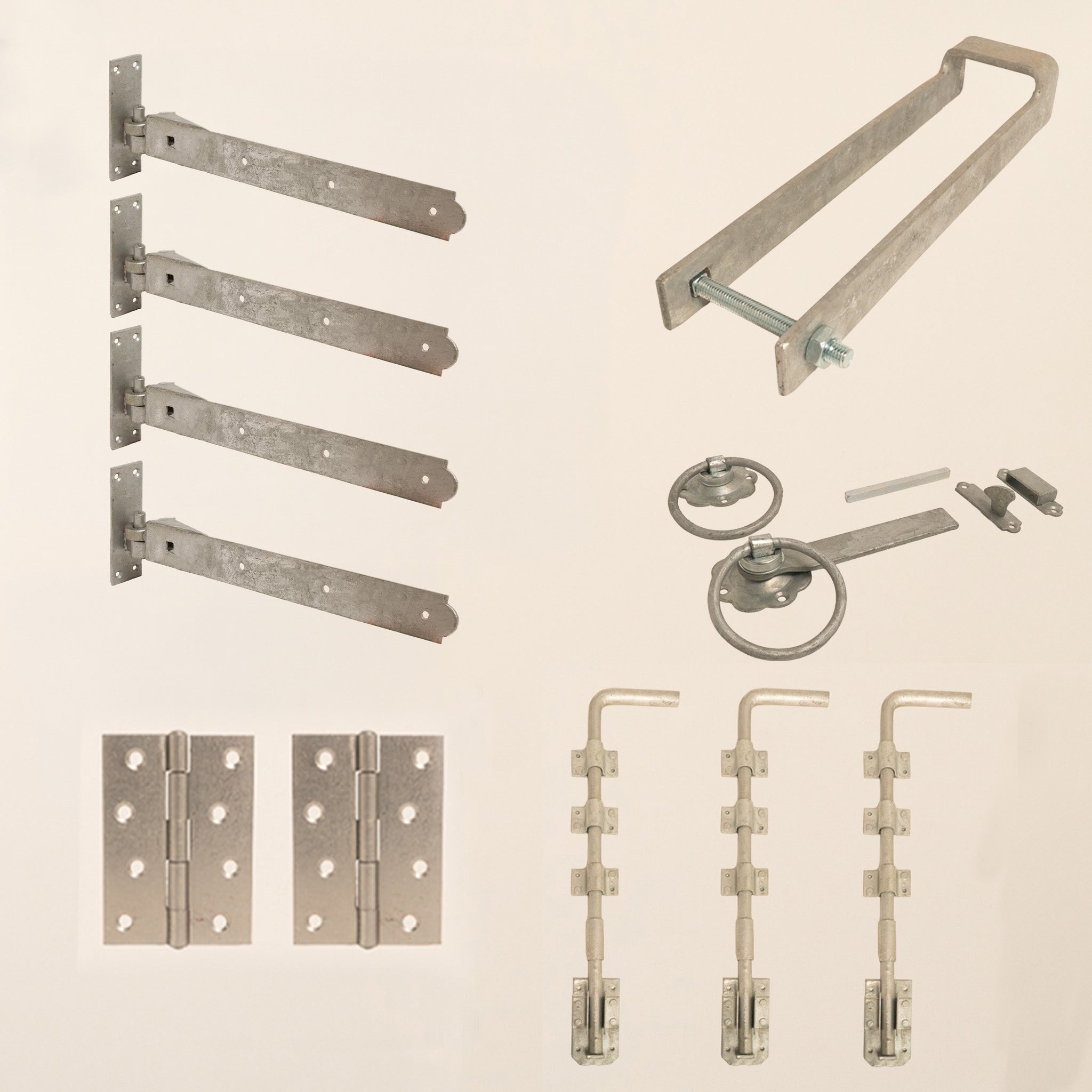 3 Leaf Bifold Entrance Gate Galvanised Ironwork Bundle (2 x 18")