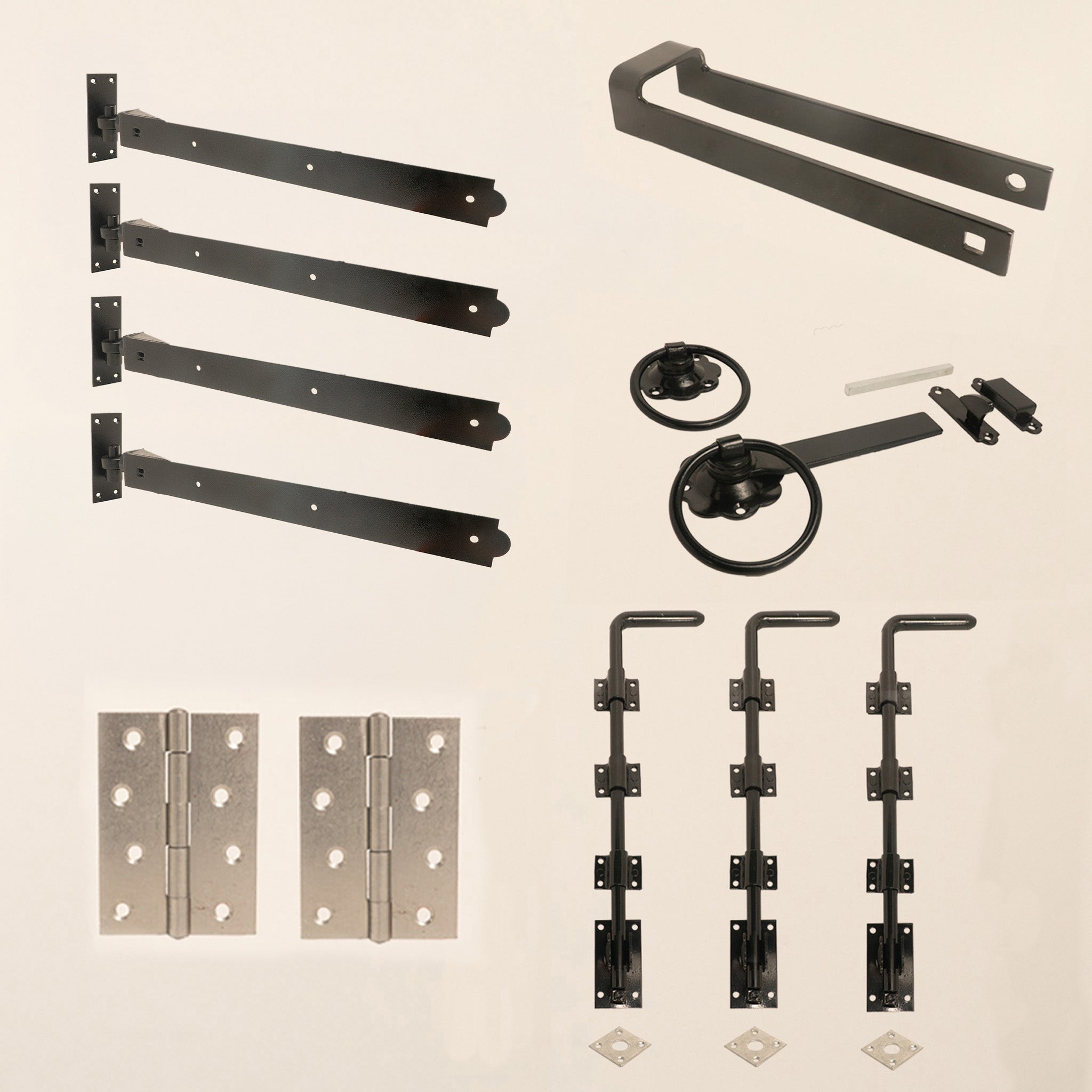 3 Leaf Bifold Entrance Gate Black Ironwork Bundle (2 x 24")