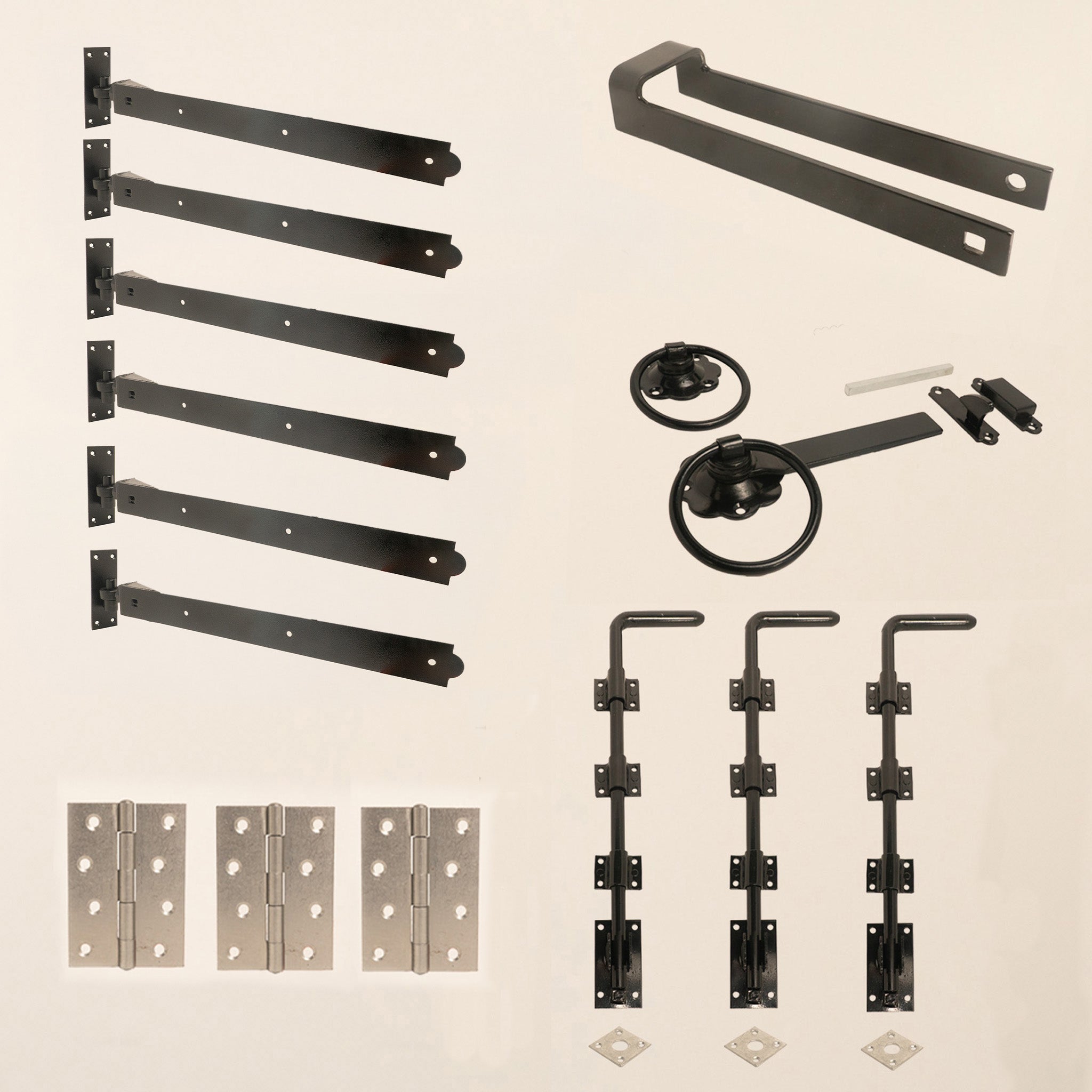 3 Leaf Bifold Entrance Gate Black Ironwork Bundle (3 x 24")