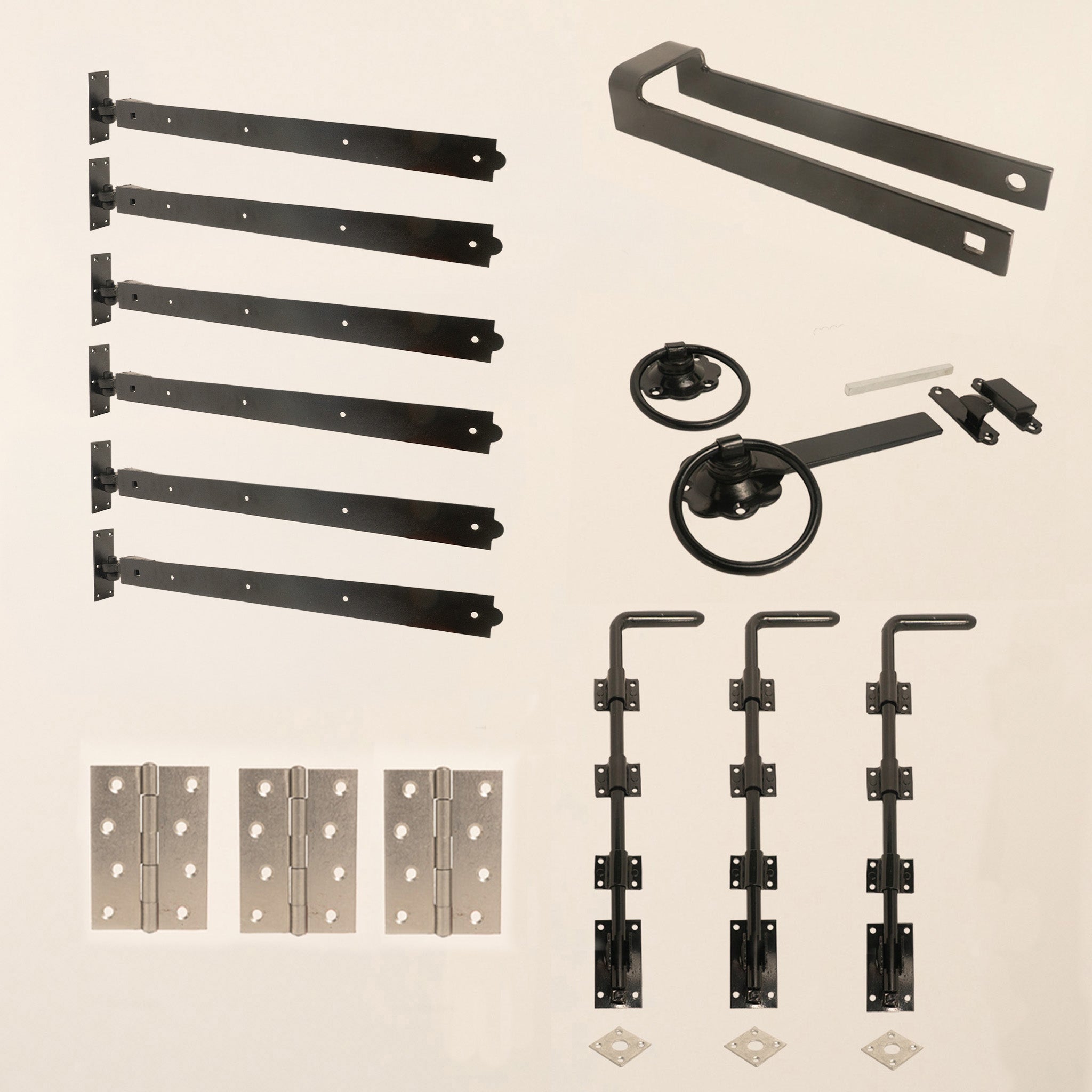 3 Leaf Bifold Entrance Gate Black Ironwork Bundle (3 x 48")