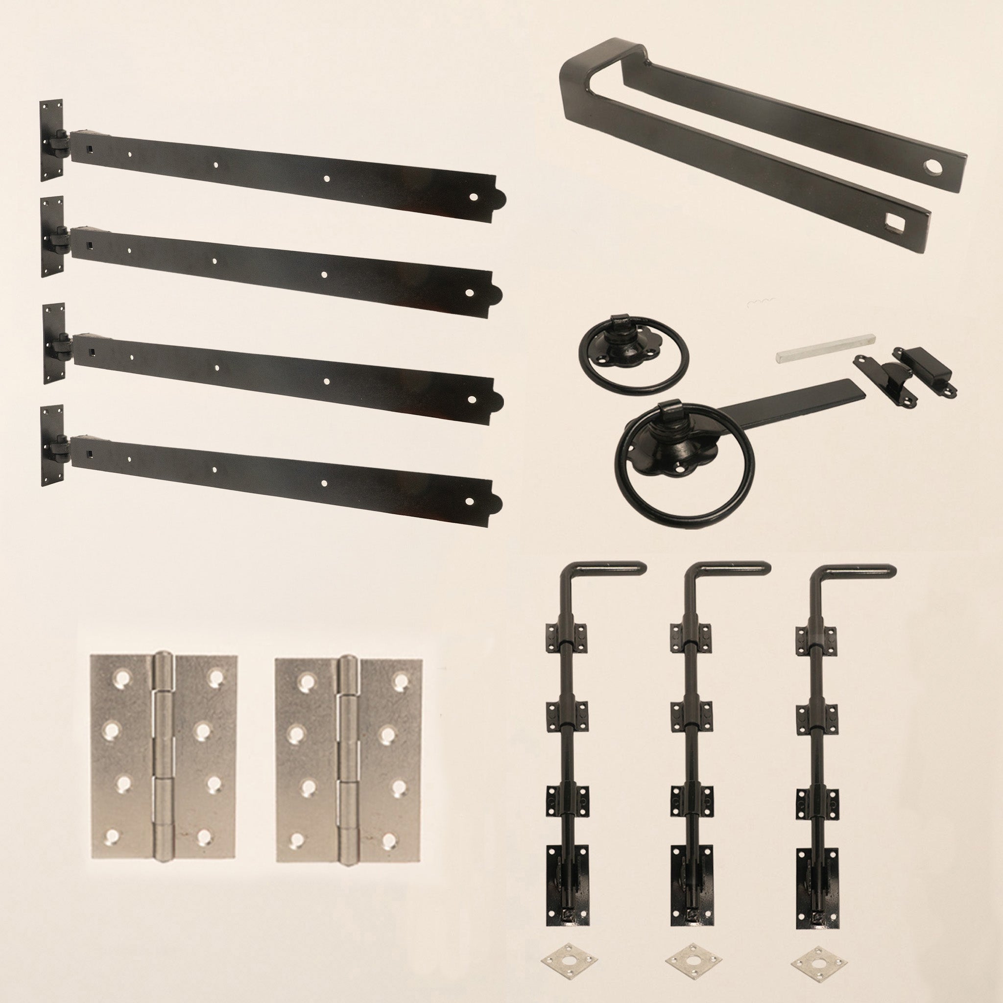 3 Leaf Bifold Entrance Gate Black Ironwork Bundle (2 x 48")