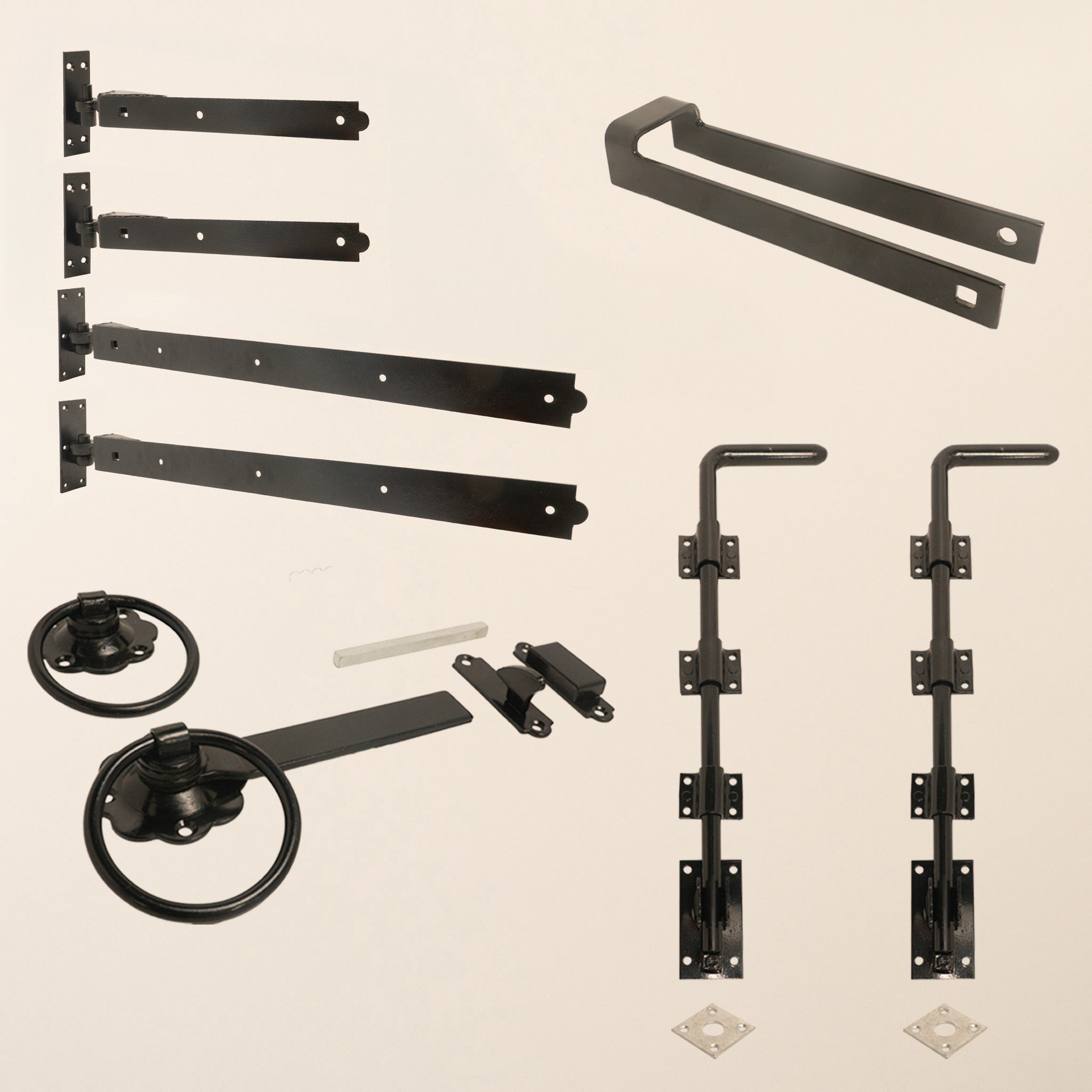 Epoxy Black 3/4 Split Entrance Gate Bundle 3600mm