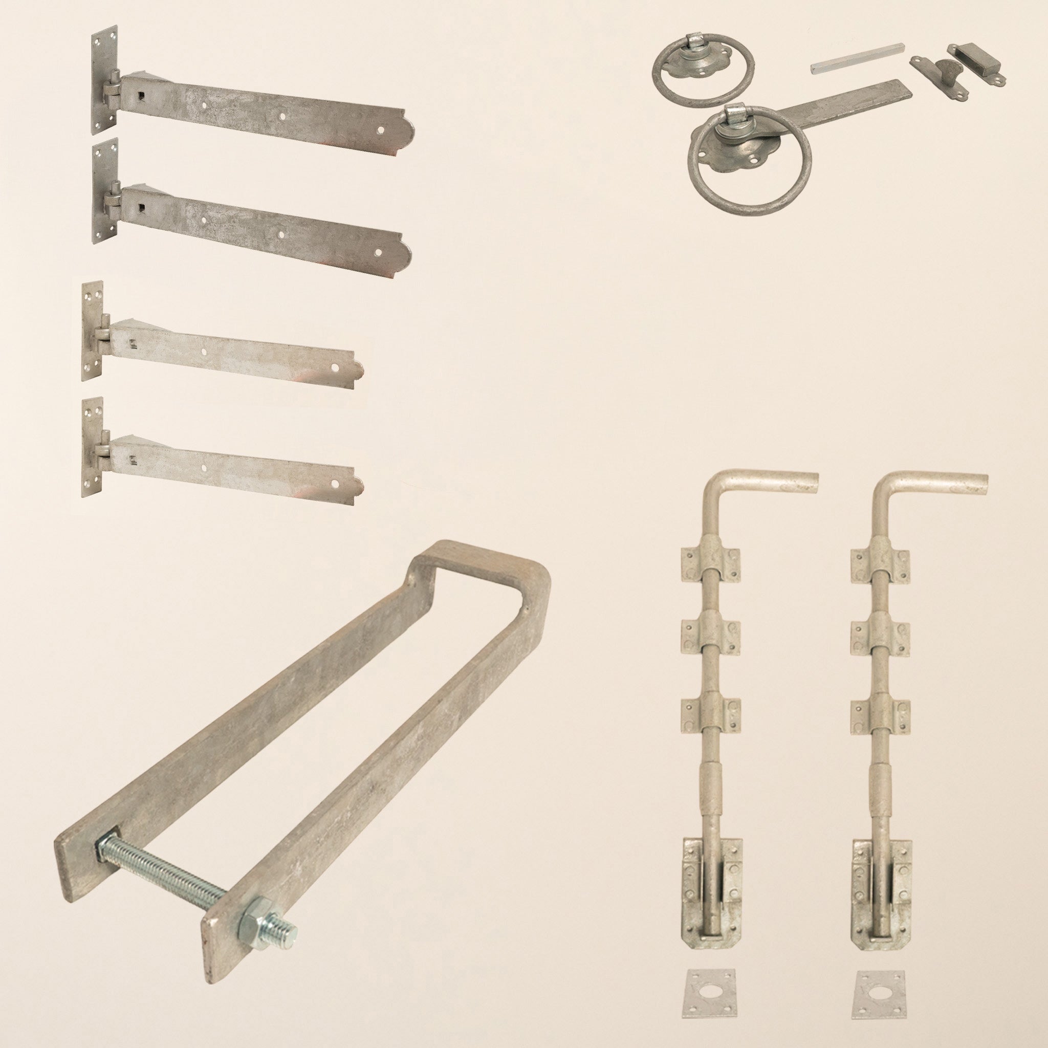 3/4 Split Entrance Gate Galvanised Ironwork Bundle 1800mm Wide