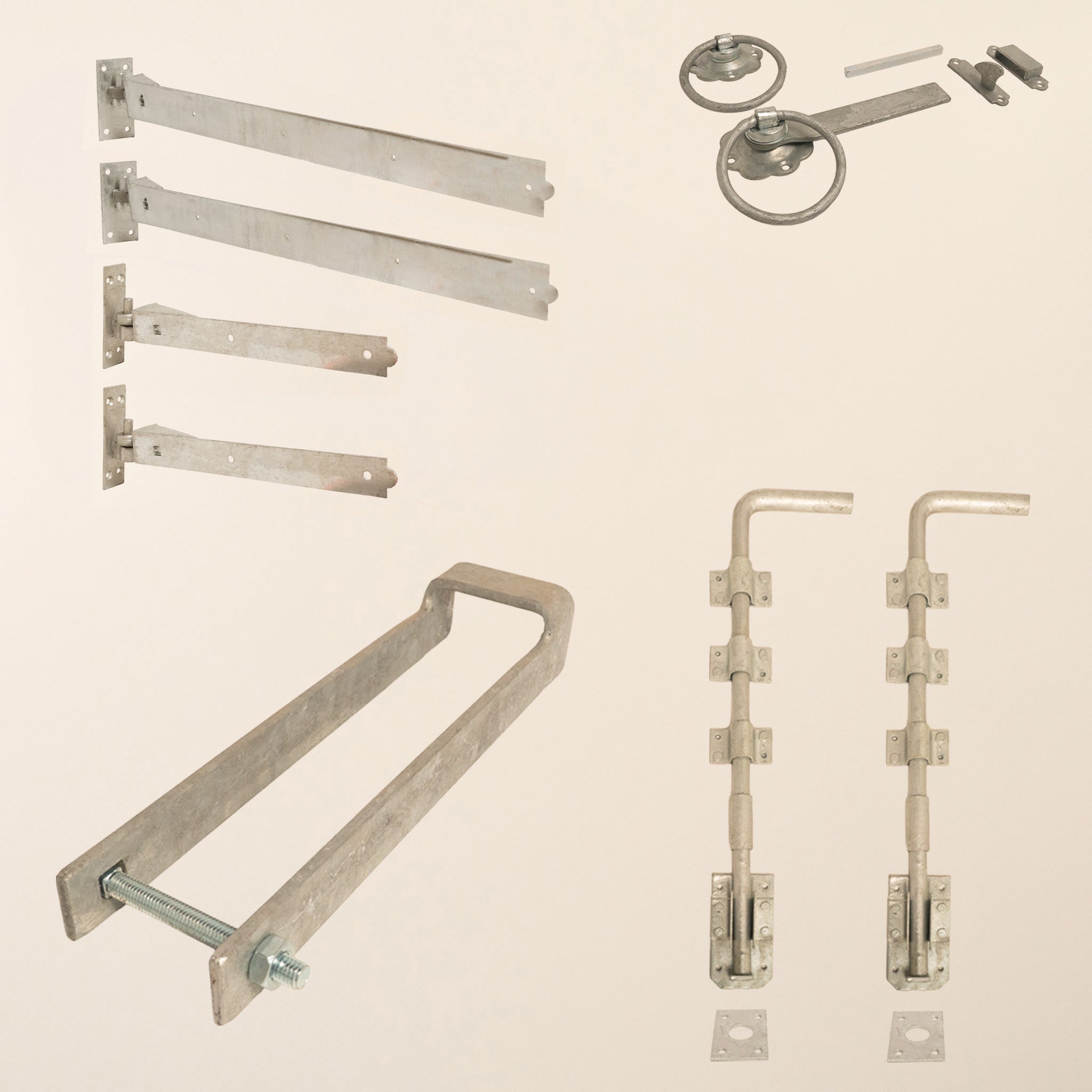 3/4 Split Entrance Gate Galvanised Ironwork Bundle 3000mm Wide