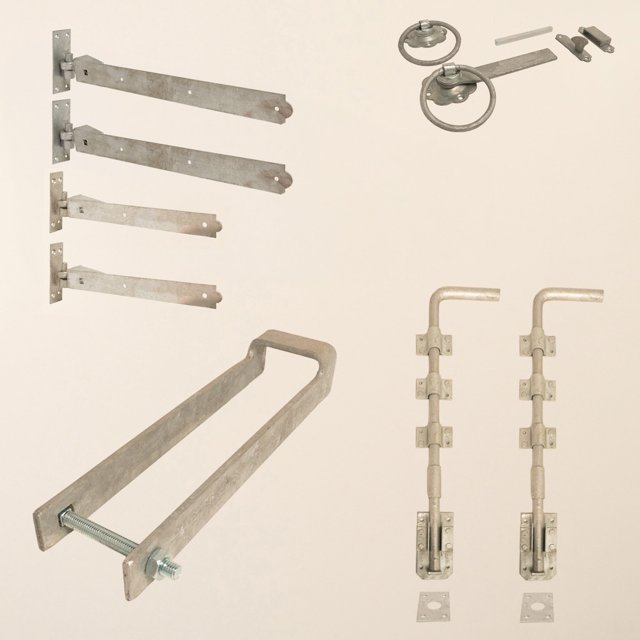 3/4 Split Entrance Gate Galvanised Ironwork Bundle 2400mm Wide