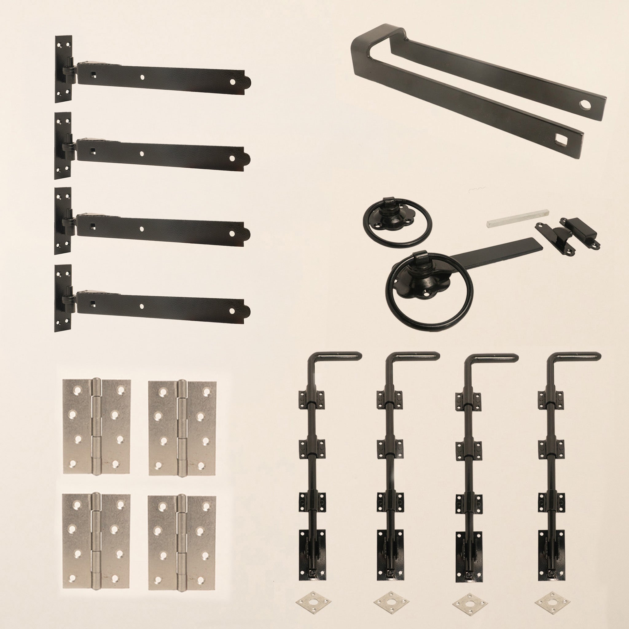 Epoxy Black Ironwork 4 Leaf Bifold Entrance Gate Bundle