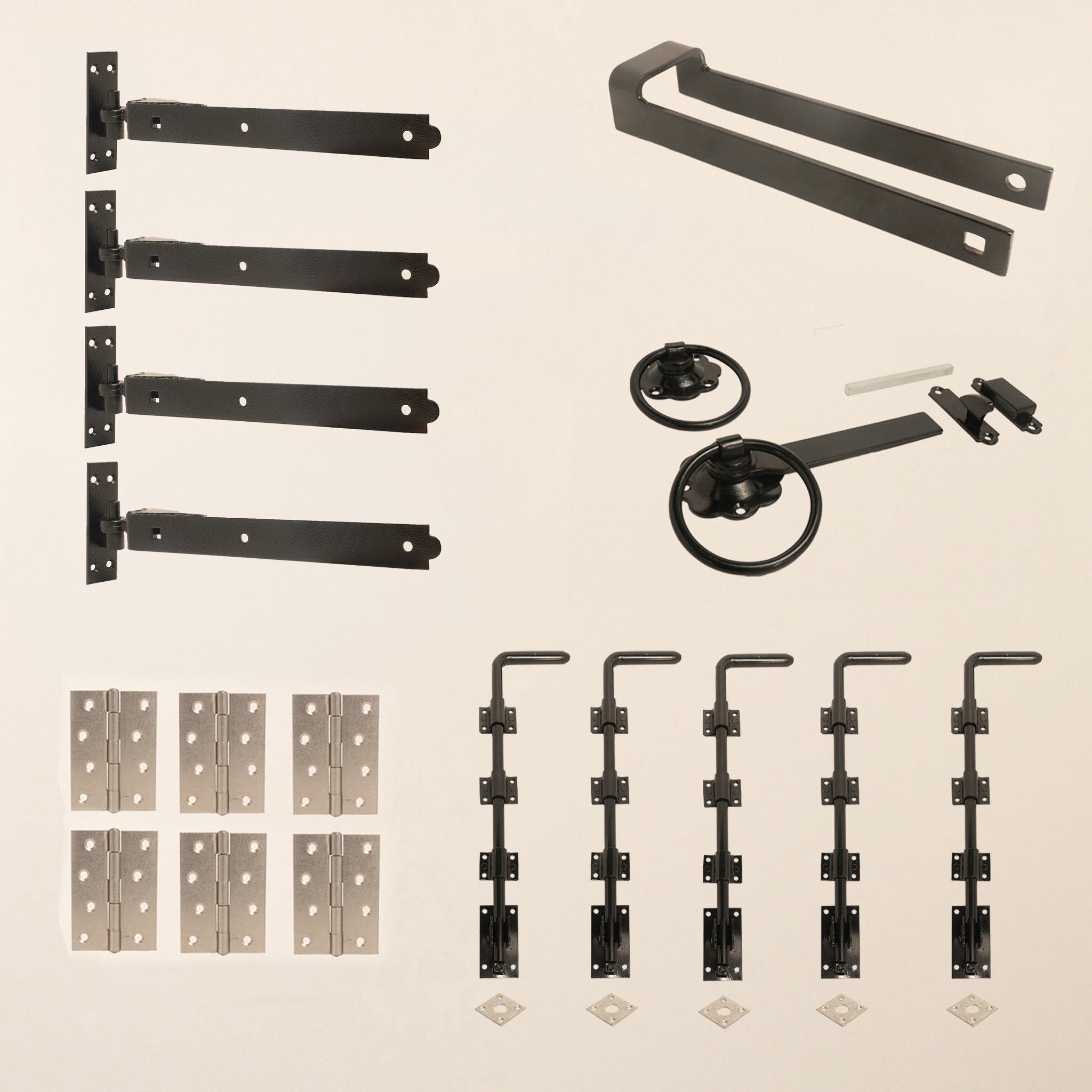 5 Leaf Bifold Entrance Gate Black Ironwork Bundle