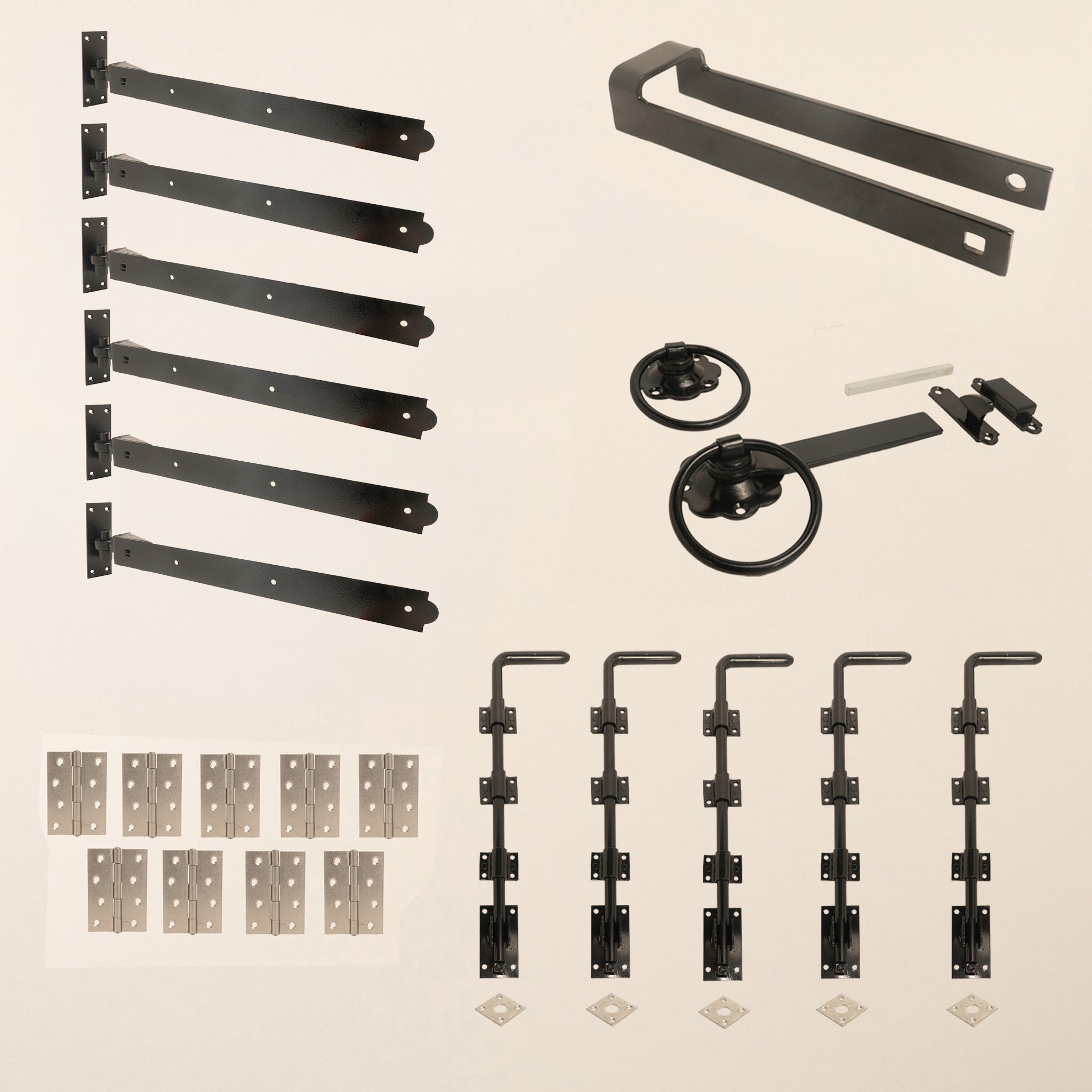 5 Leaf Bifold Entrance Gate Black Ironwork Bundle