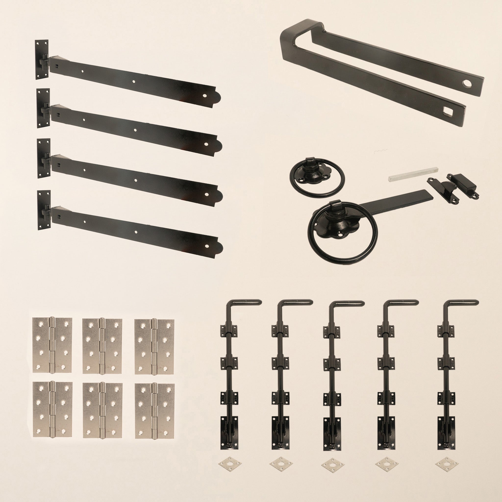5 Leaf Bifold Entrance Gate Black Ironwork Bundle