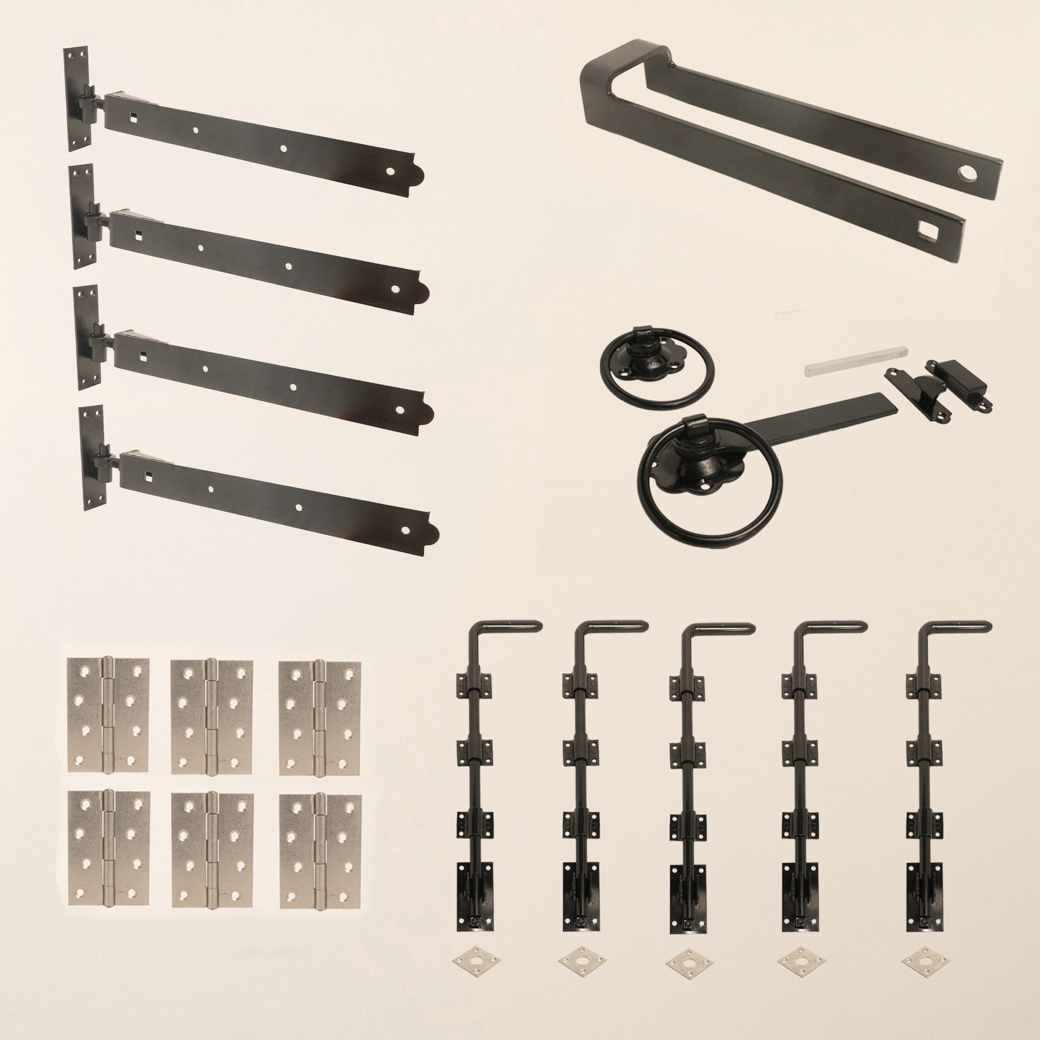 5 Leaf Bifold Entrance Gate Black Ironwork Bundle <1500mm High