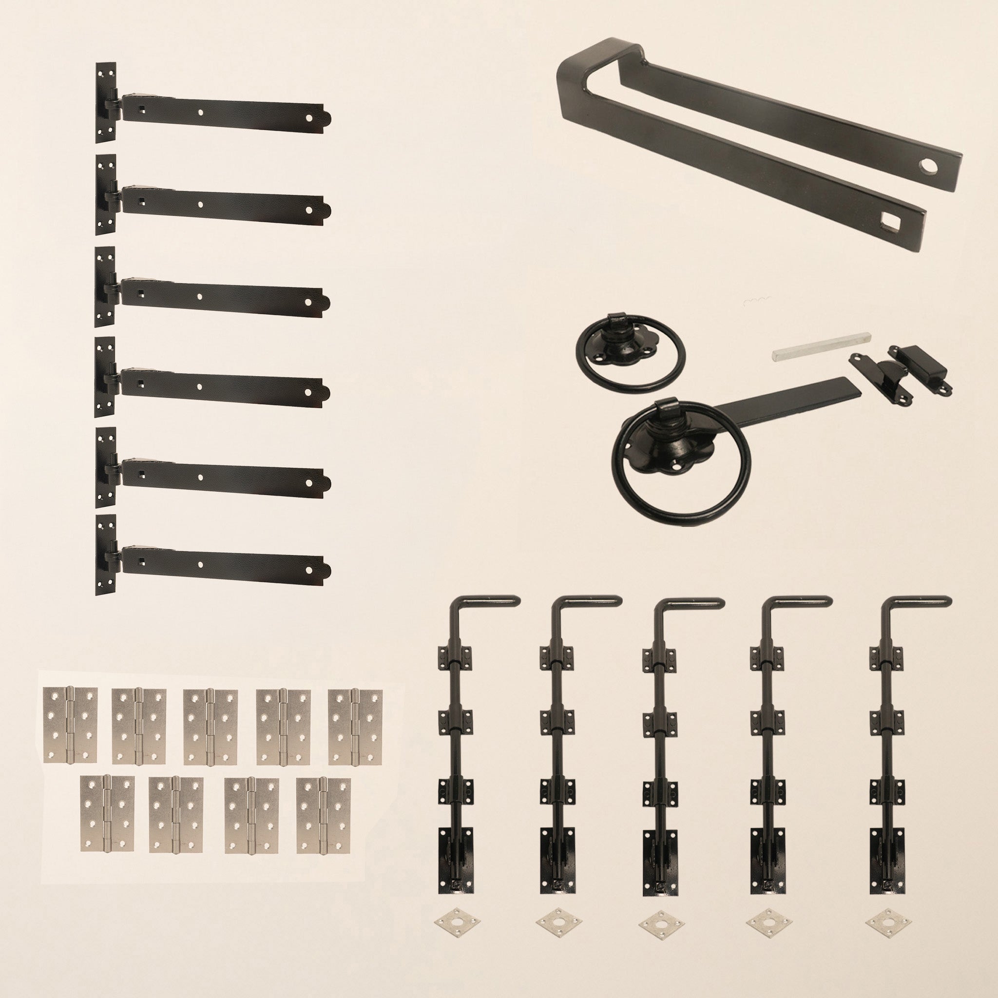 5 Leaf Bifold Entrance Gate Black Ironwork Bundle