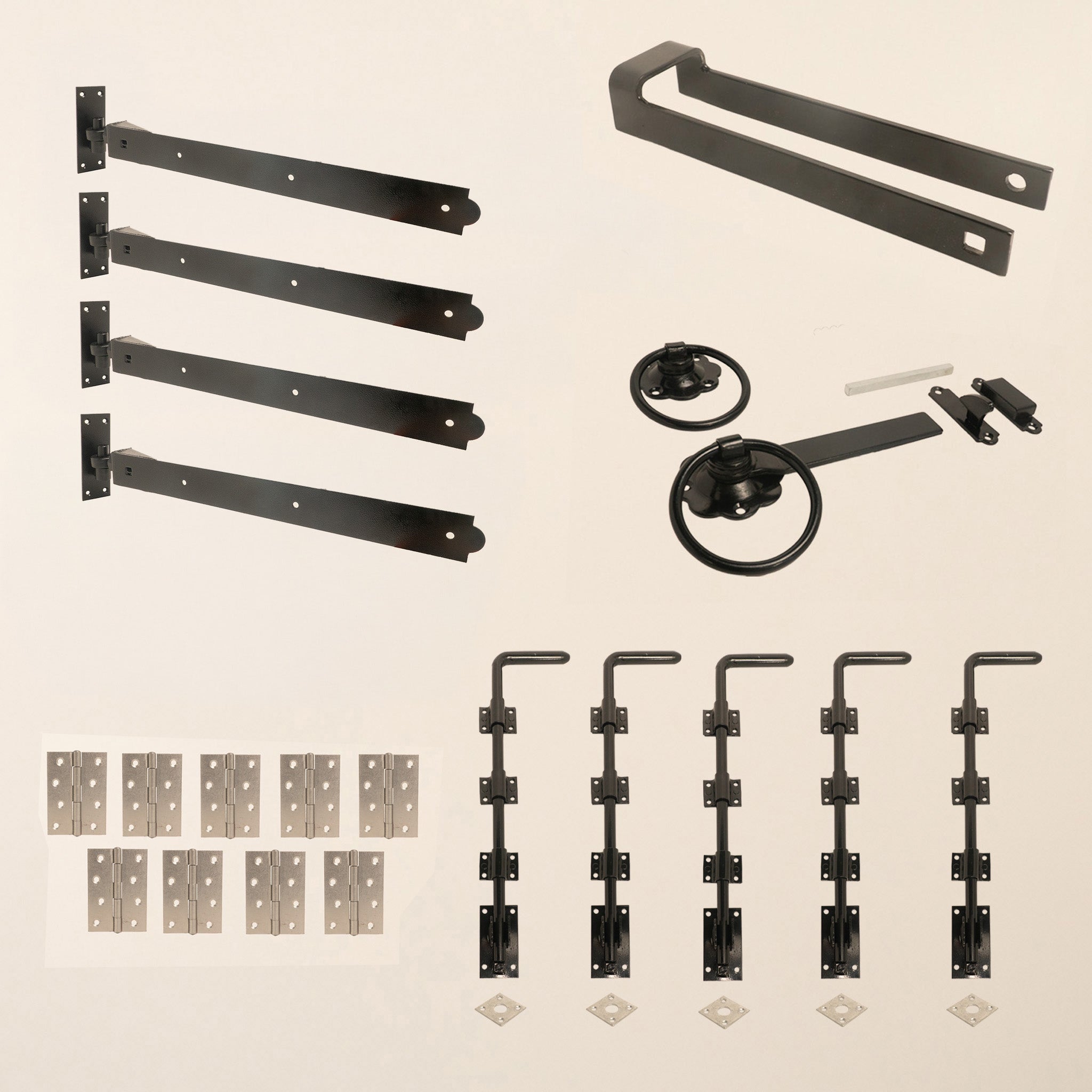 5 Leaf Bifold Entrance Gate Black Ironwork Bundle