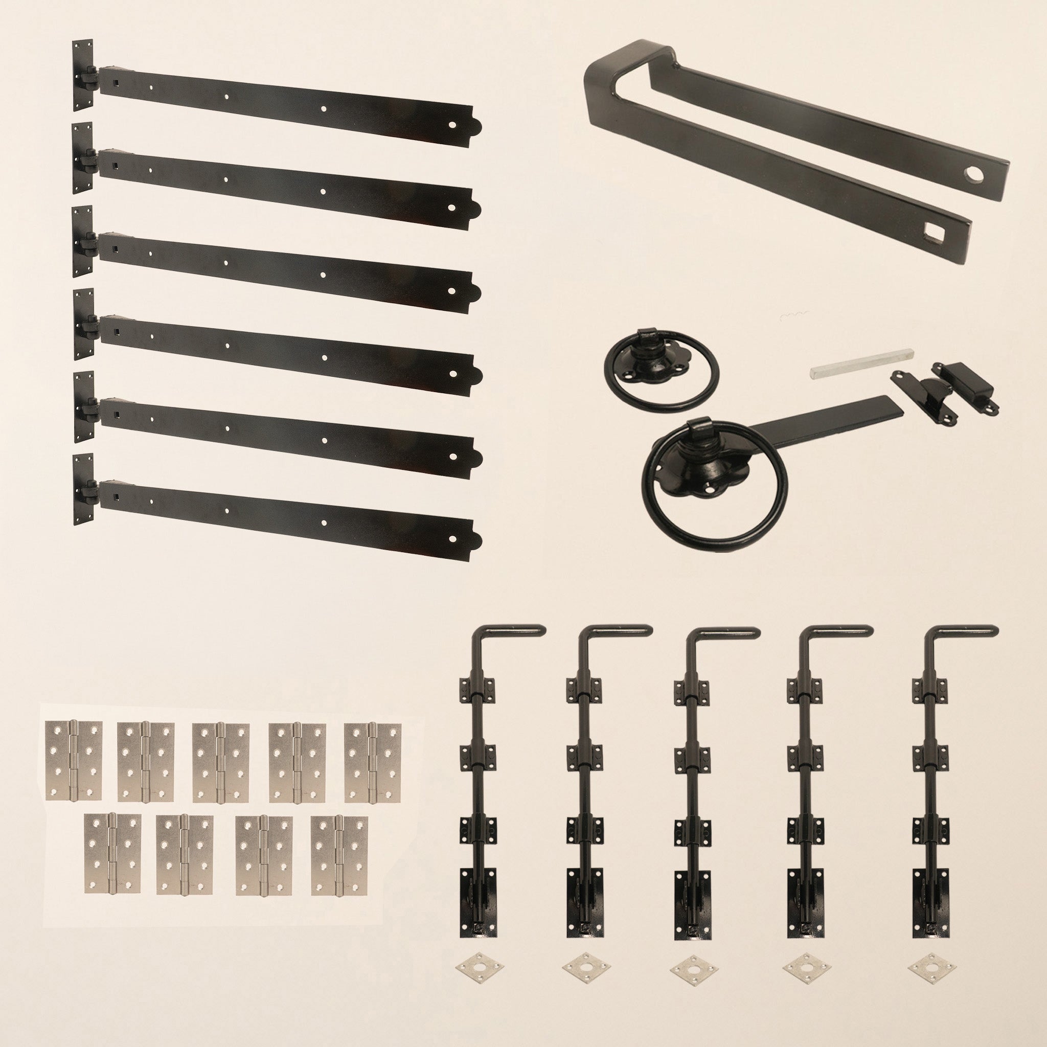 5 Leaf Bifold Entrance Gate Black Ironwork Bundle