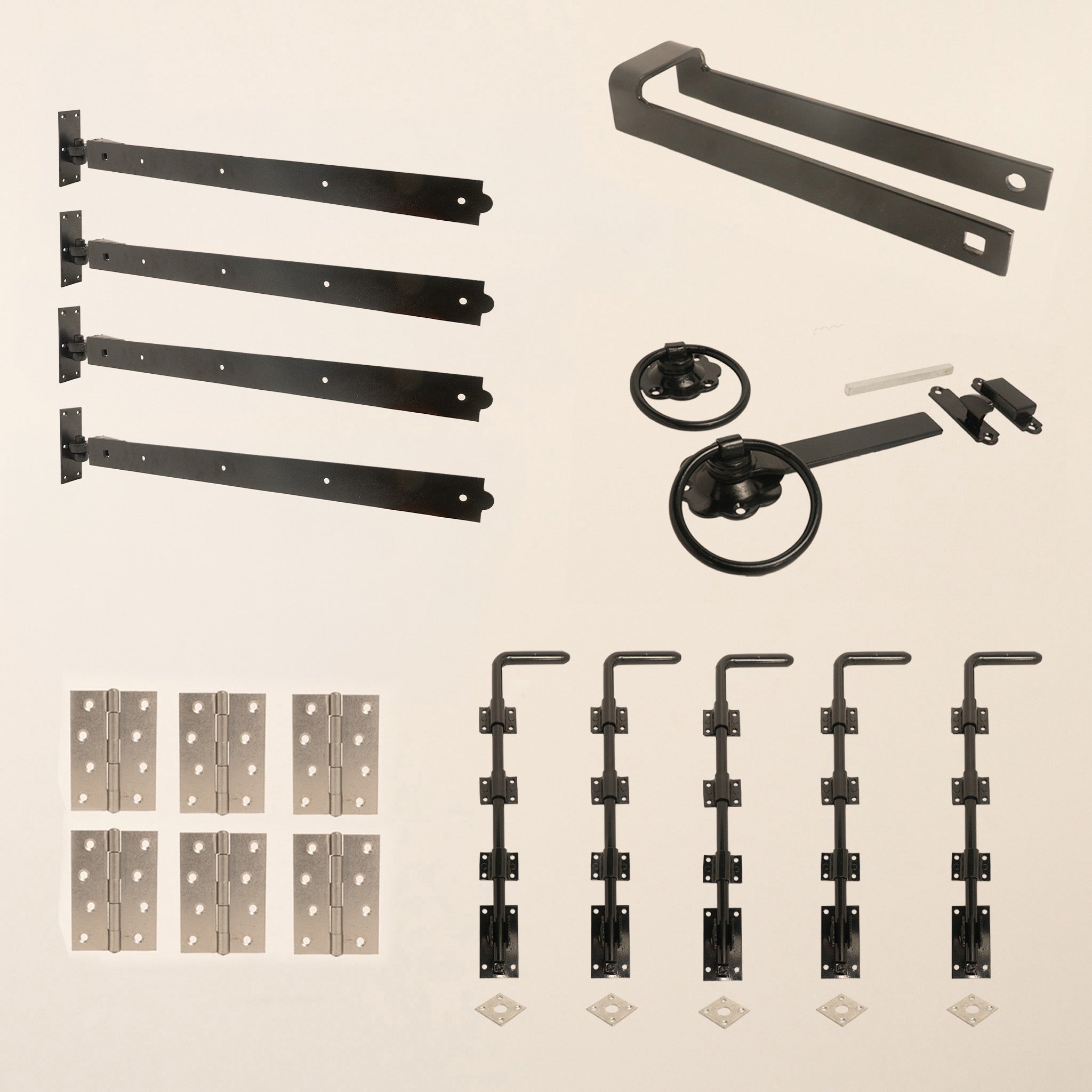 5 Leaf Bifold Entrance Gate Black Ironwork Bundle