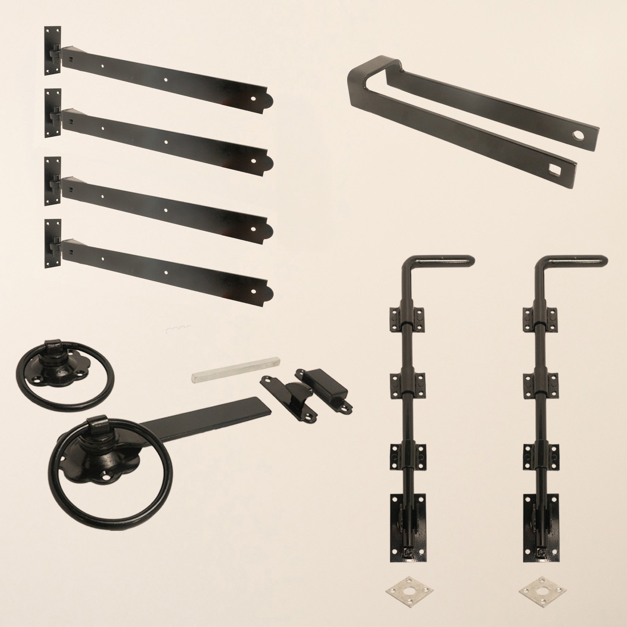 Entrance Gates (Equal Pair) Ironwork Bundle Black (2 x 24")