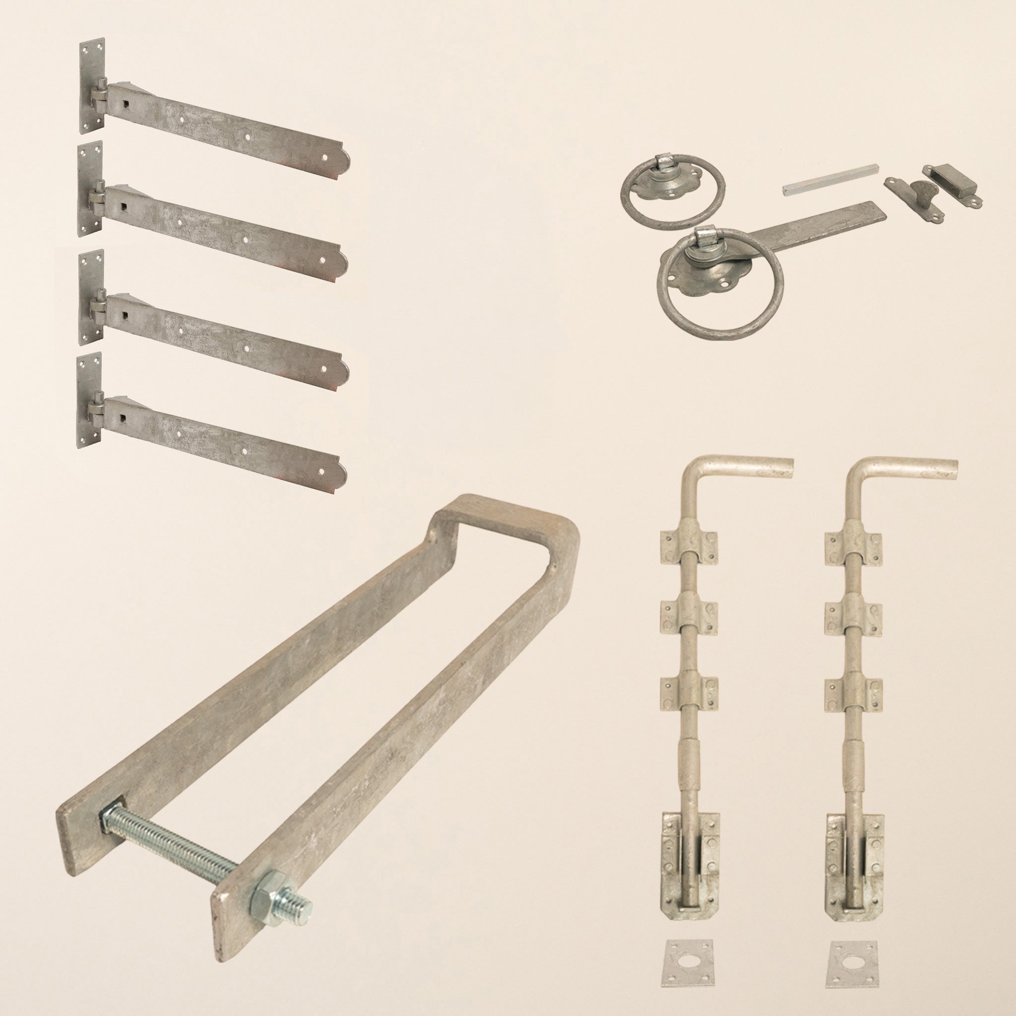 Entrance Gates (Equal Pair) Ironwork Bundle Galvanised (2 x 18")