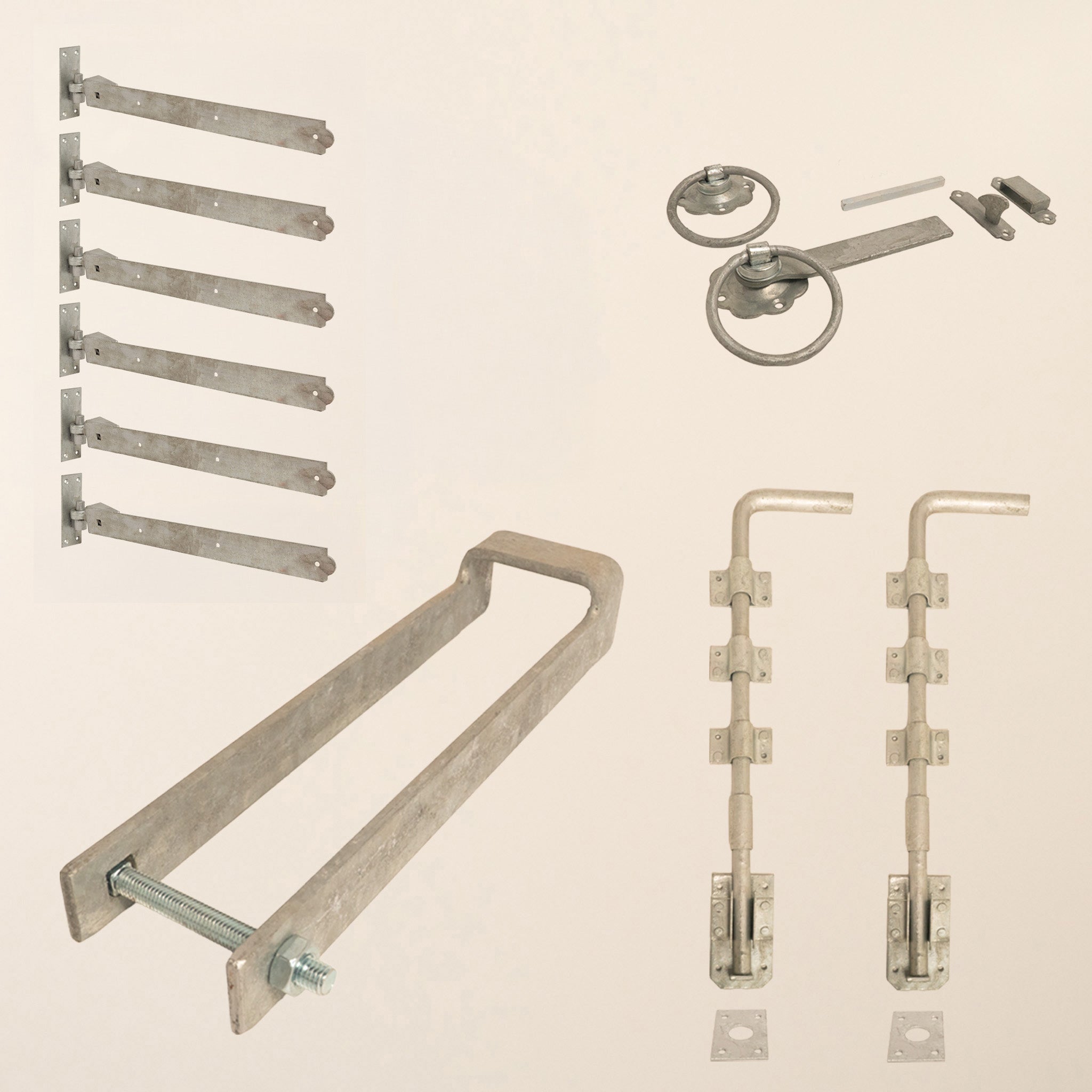Entrance Gates (Equal Pair) Ironwork Bundle Galvanised (3 x 24")