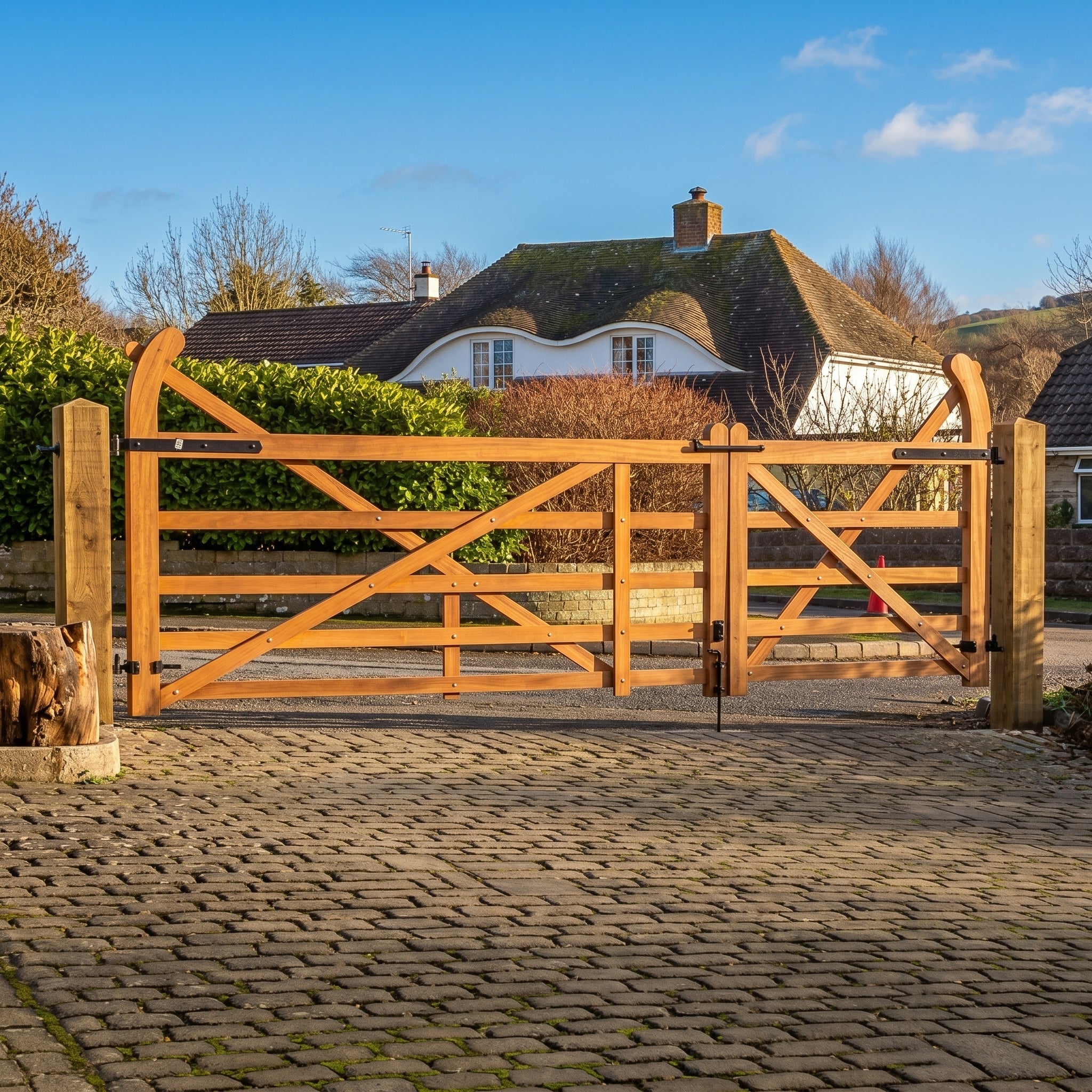 Exbourne Iroko Hardwood Curved Heel Gate