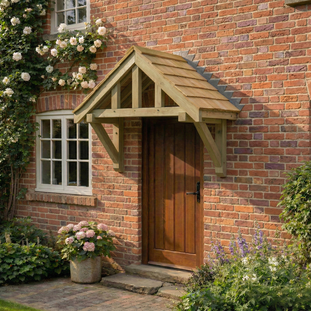 Apex Featheredge Roof Pressure-Treated Softwood Porch Canopy