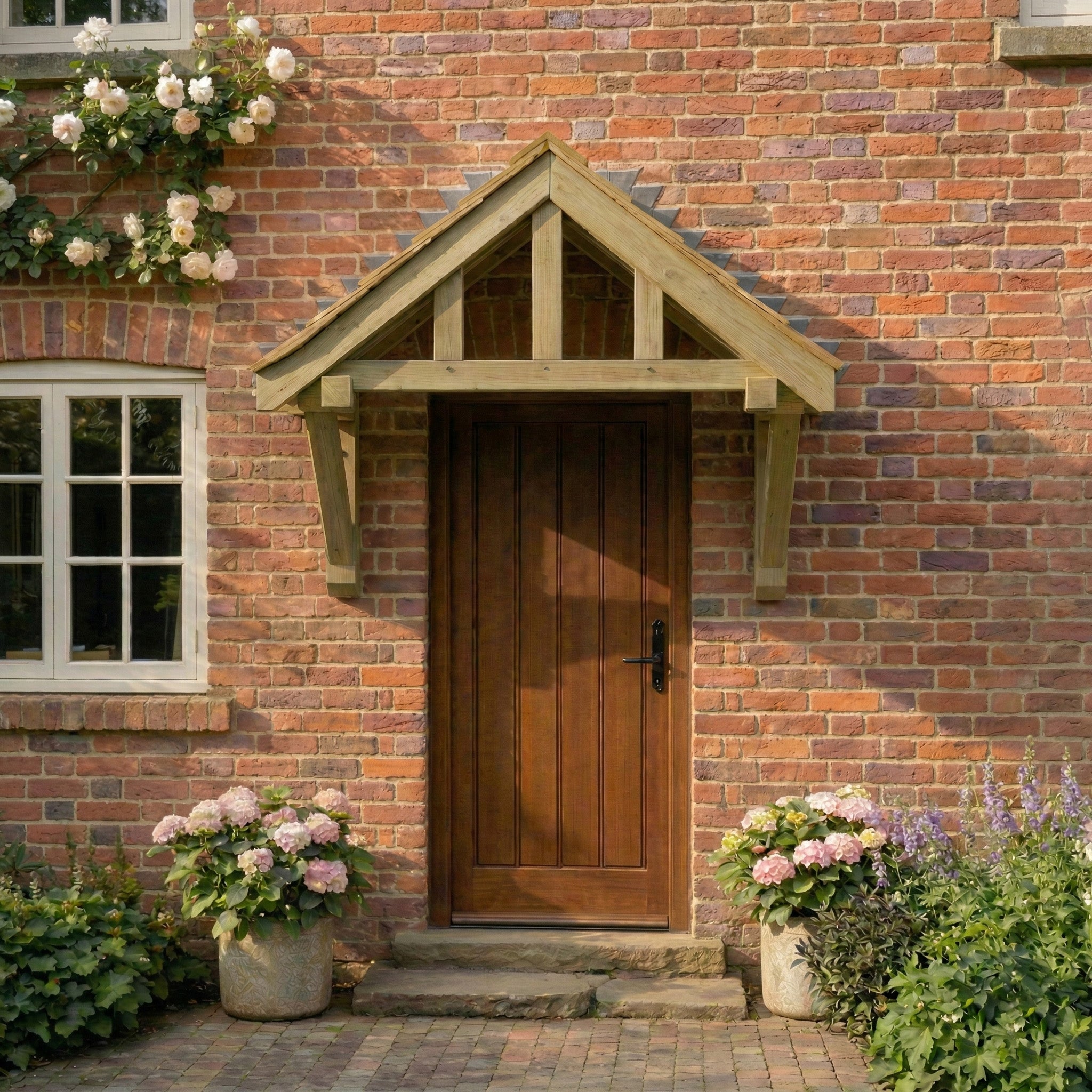 Apex Cedar Featheredge Roof Pressure-Treated Softwood Porch Canopy