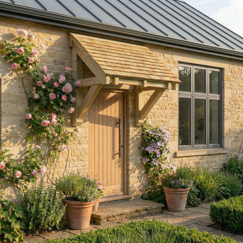 Pent Featheredge Roof Pressure-Treated Softwood Porch Canopy