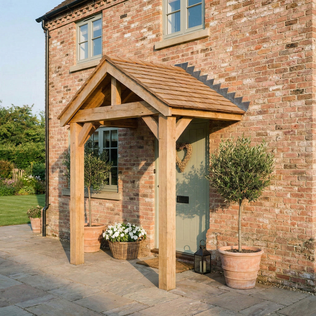 Apex Featheredge Roof Full Height Pressure-Treated Porch (2 Posts)