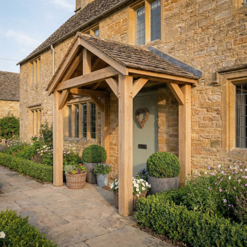 Apex Featheredge Roof Pressure-Treated Full Height Porch (4 Posts)