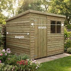Ruby Felt Roof Featheredge Pent Shed