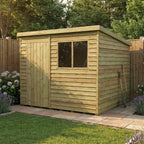 Felt Roof Pressure-Treated Featheredge Pent Shed