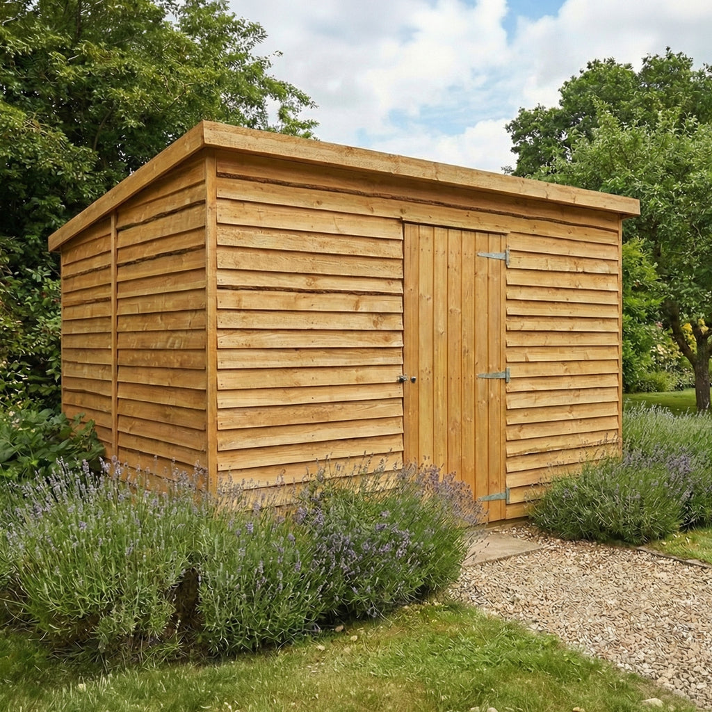 Ruby Felt Roof Featheredge Pent Shed