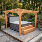 Flat & Open Roof Planed British Larch Pergola