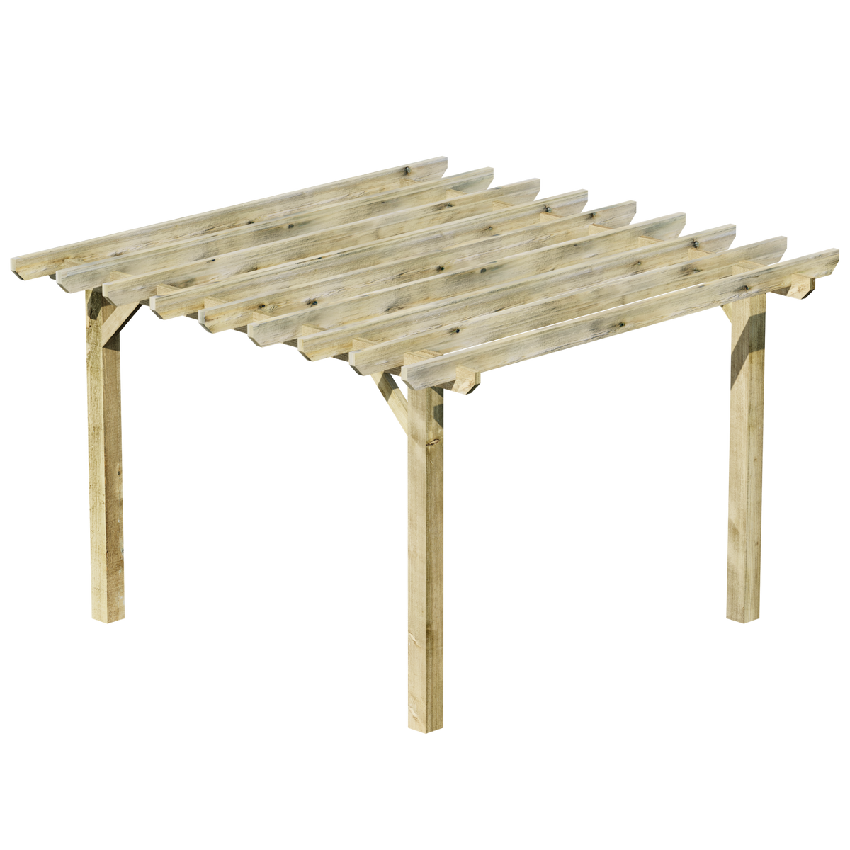 Wooden Pergola - Flat & Open Roof