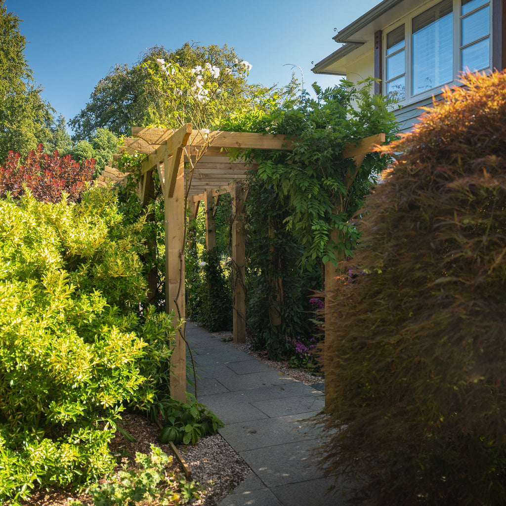 Wooden Pergola - Flat & Open Roof