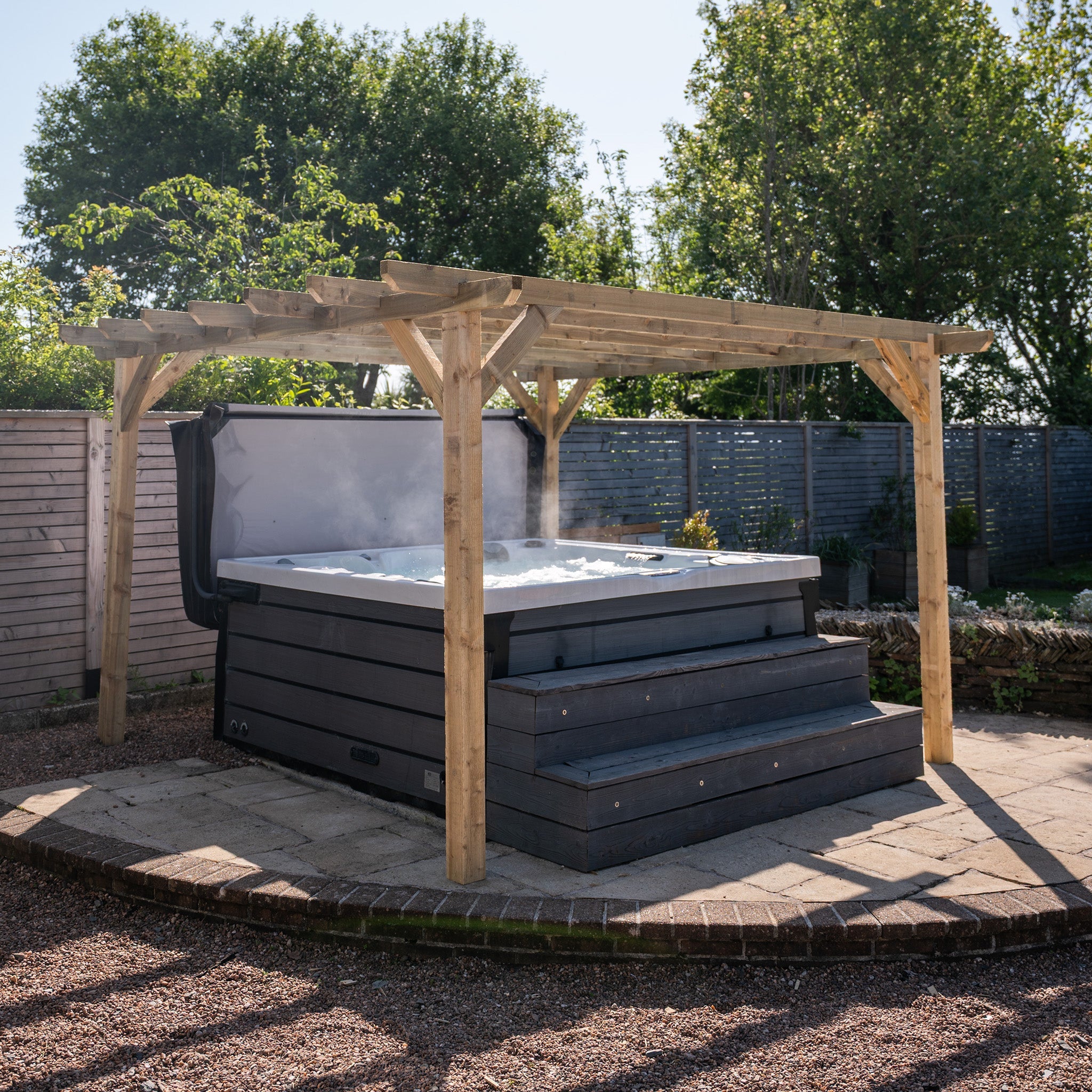 Ruby Ready Flat Roof Sawn Pergola
