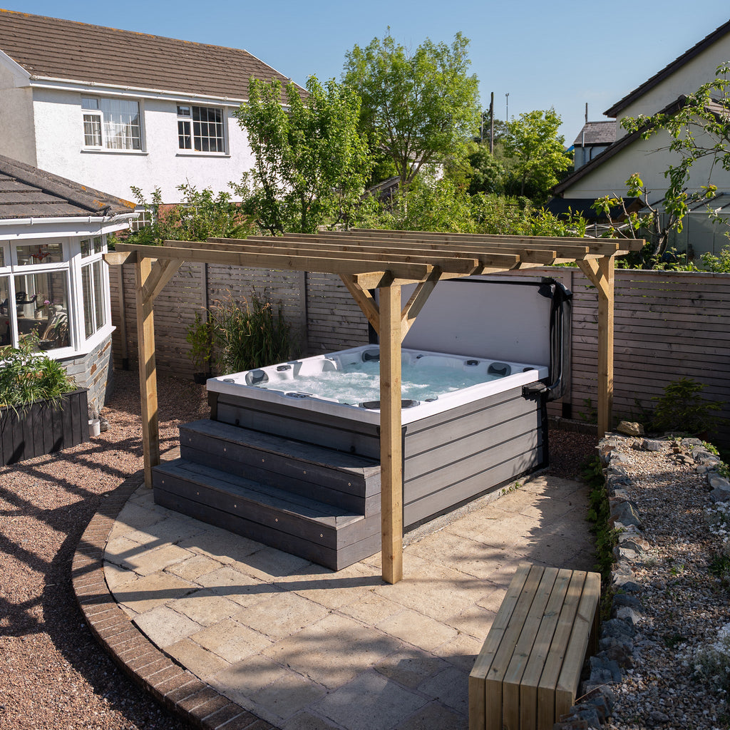 Ruby Ready Flat Roof Sawn Pergola