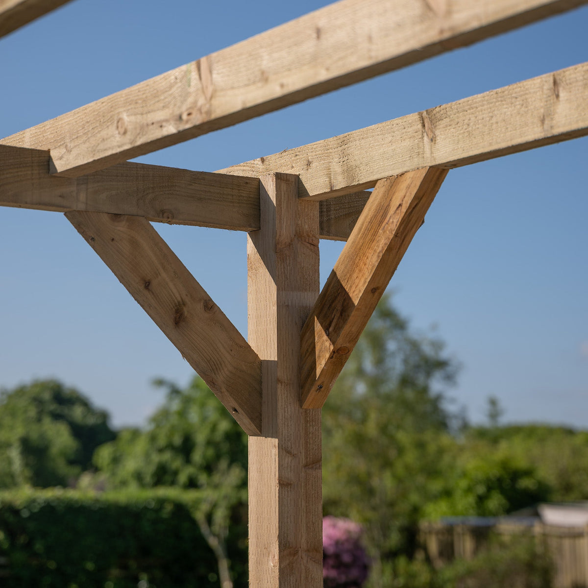 Ruby Ready Flat Roof Sawn Pergola